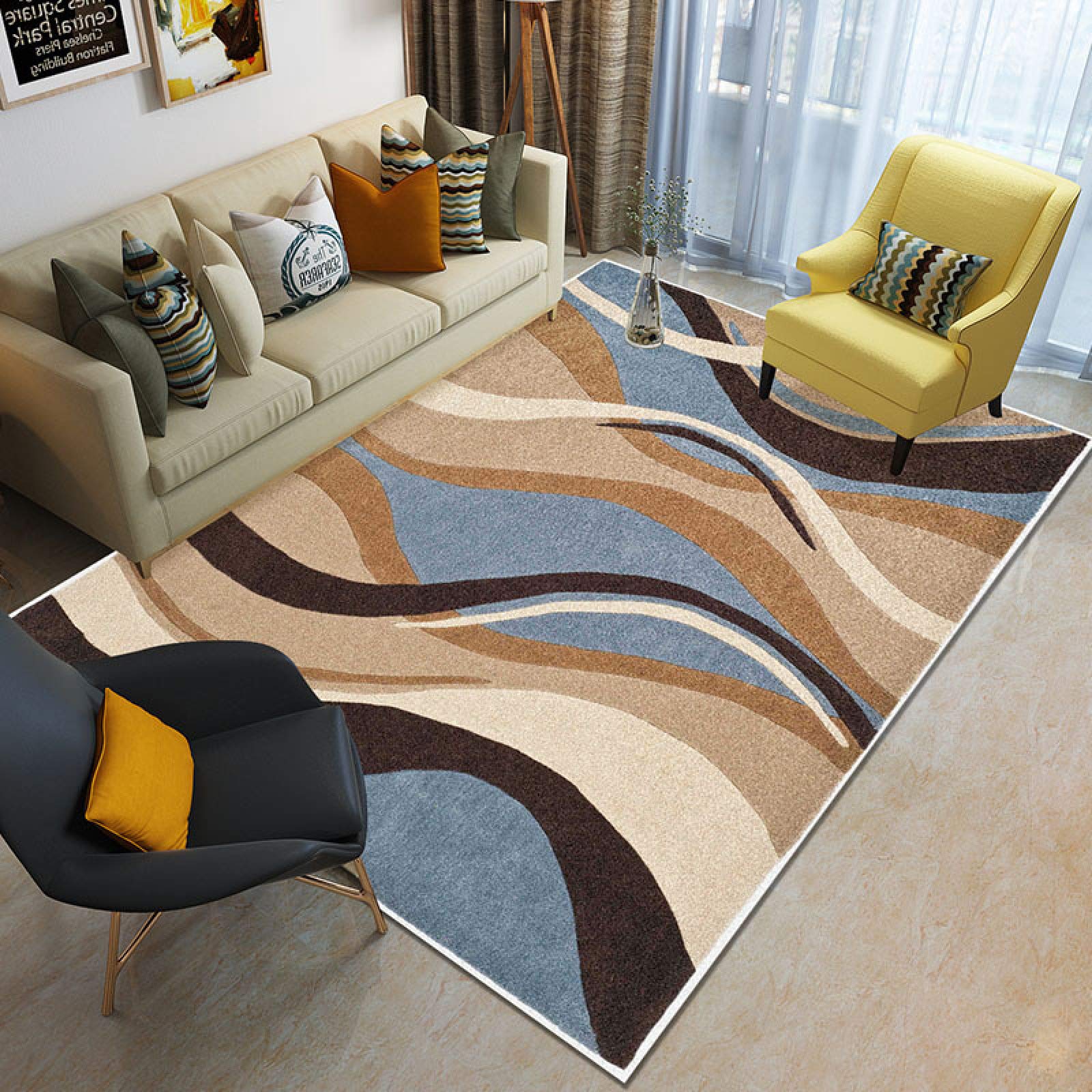 Soft Fluffy Faux Fur Shaggy Rug - 180x200cm Plush Floor Carpet for Bedroom, Living Room & Kids Room Decor | Cozy Home Accent for Winter Warmth & Nursery Comfort