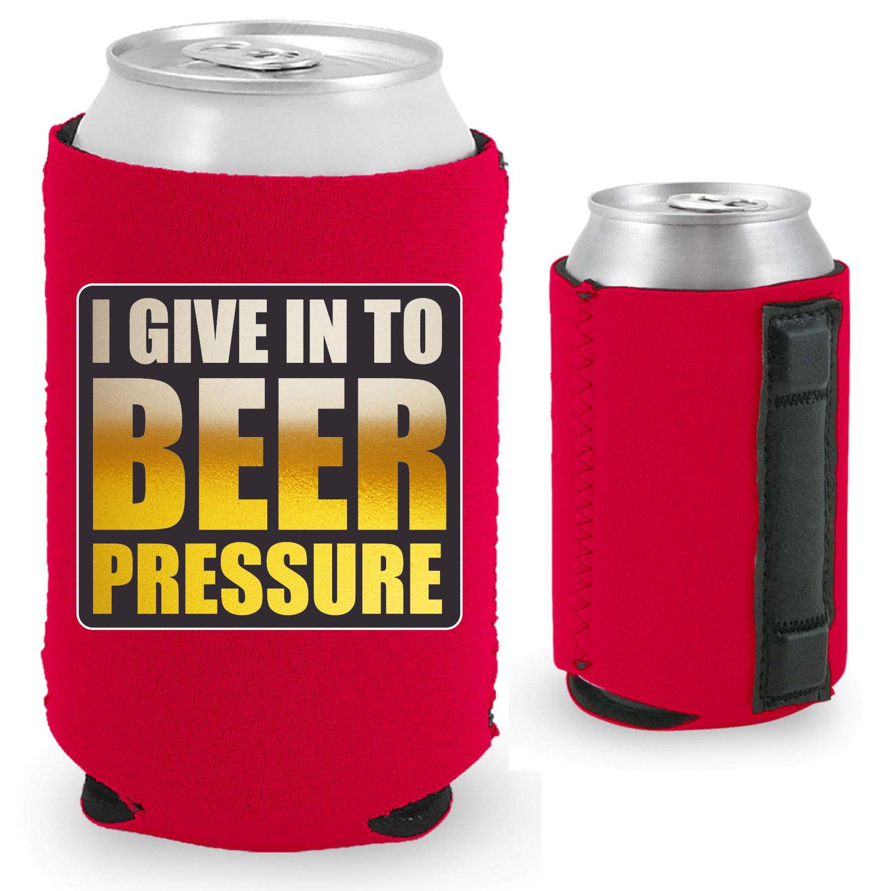 Premium Beer Pressure Magnetic Can Cooler (Red, 2 Pack) - Keep Drinks Cold for Hours, Perfect for Parties, BBQs, and Outdoor Adventures