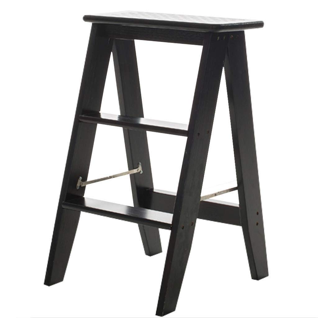 KAZUP 3-Step Wooden Folding Step Stool for Home - Sturdy Indoor Climbing Stool, Portable Ladder for Living Room, Kitchen, Balcony - Perfect for Reaching High Shelves & Home Decor
