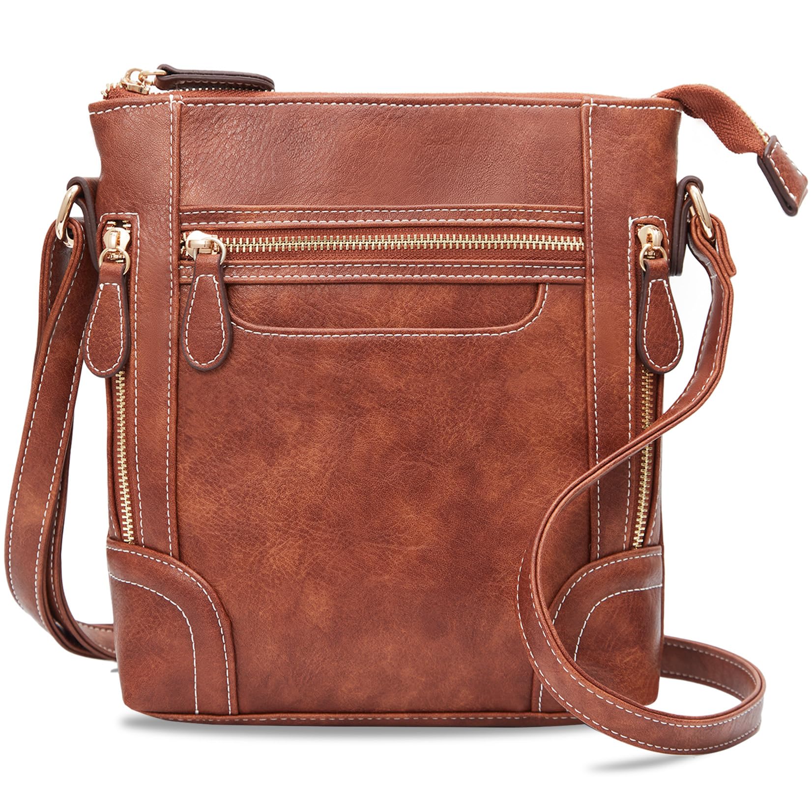 Women's Leather Crossbody Bag - Small Designer Shoulder Purse for Daily Use