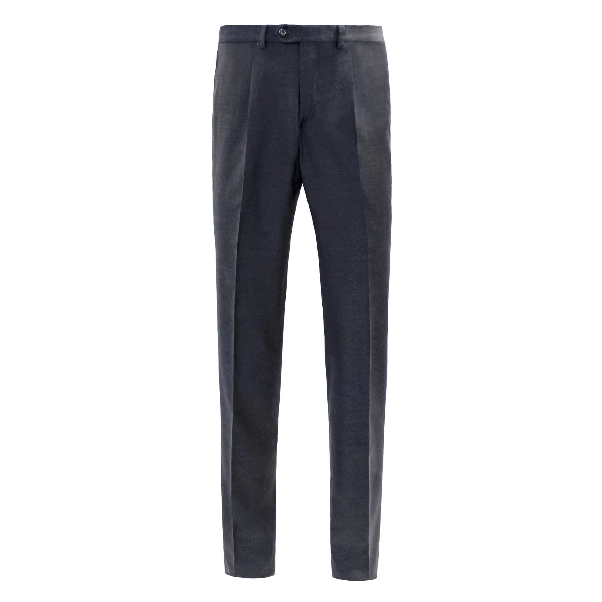 Premium HB Twill Wool Dress Pants for Men - Navy Blue Regular Fit - Comfortable & Stylish Office Wear for Business Professionals
