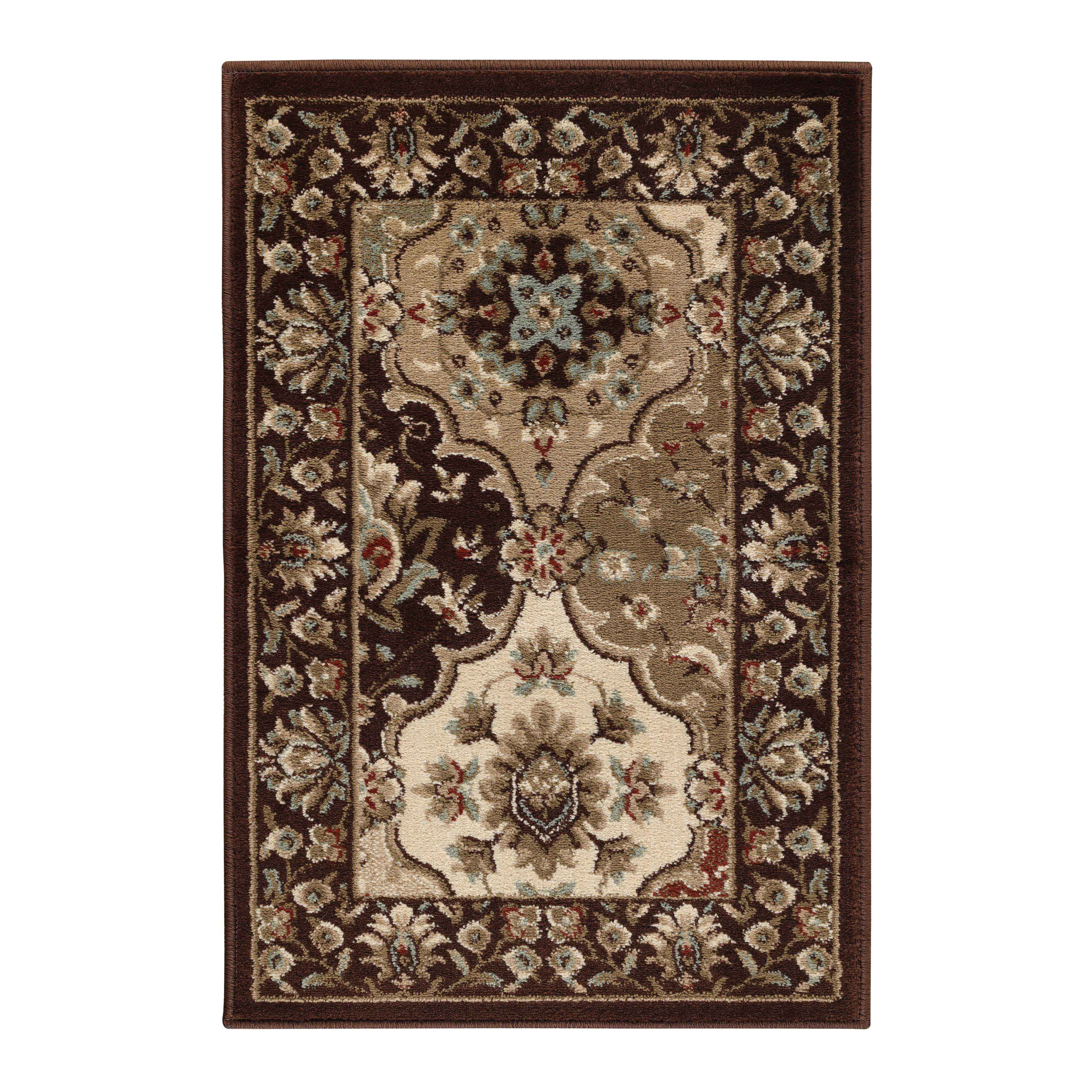 Palmyra Traditional Floral Medallion Indoor Area Rug - Non-Slip Living Room Carpet, Bedroom Runner Rug for Home Decor - Perfect for Hallway, Entryway & Cozy Spaces