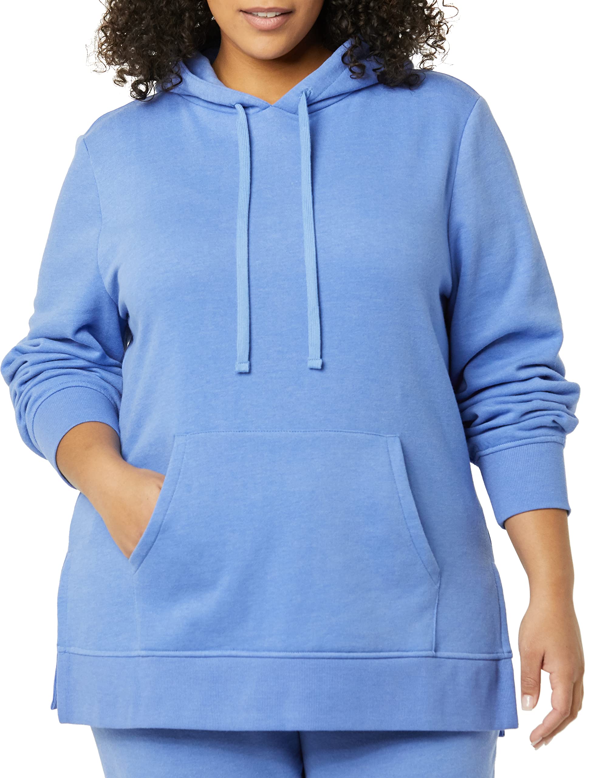 Amazon Essentials Women's Fleece Hooded Tunic Sweatshirt - Soft & Cozy Pullover Sweater for Casual Wear, Lounge & Outdoor Activities