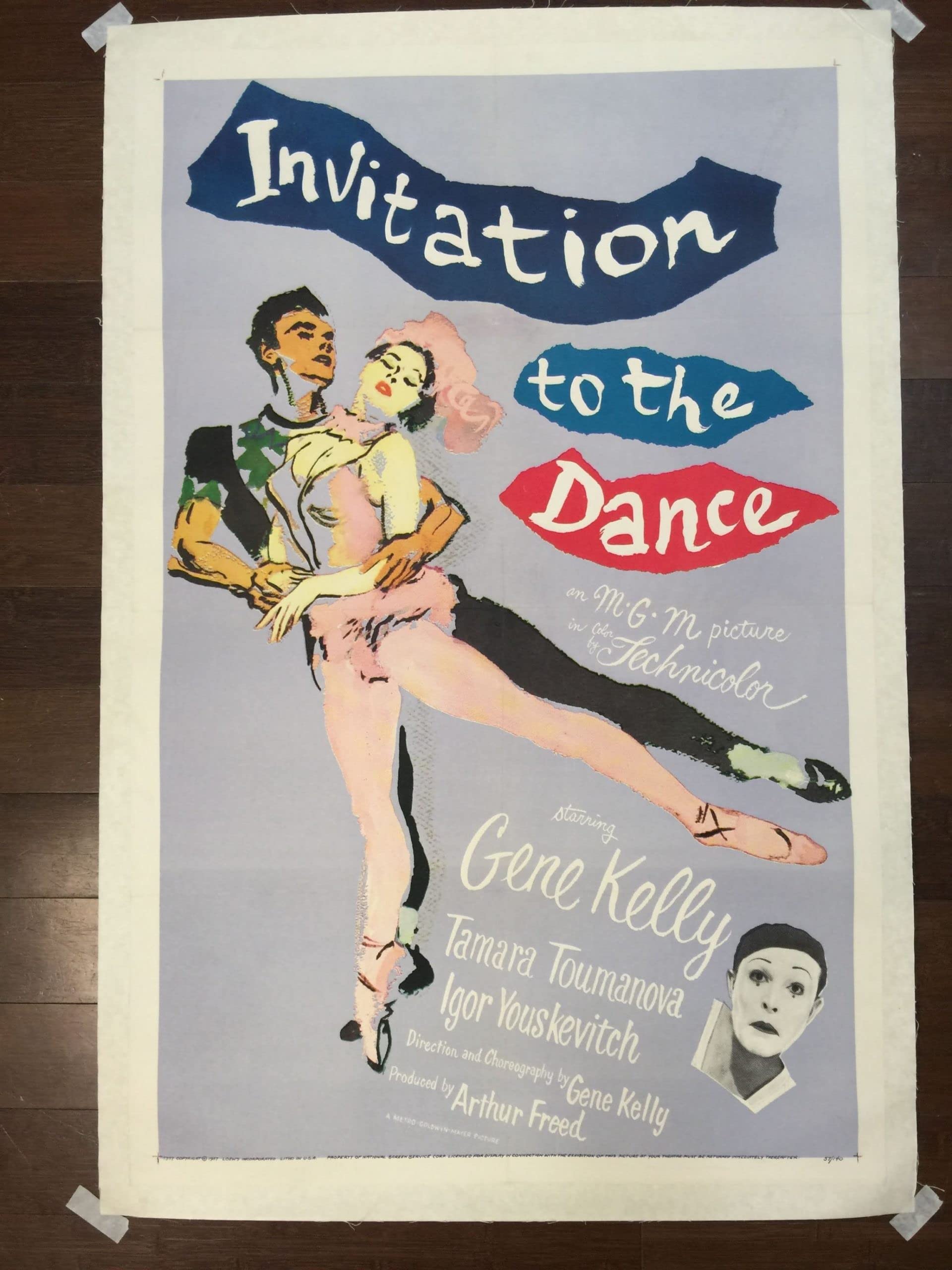 Vintage 1956 Polish Movie Poster 'Invitation To The Dance' by Zamkznik - 22.75x32.75 Inches Art Print - Classic Cinema Decor for Home Theater & Film Collector's Wall Art
