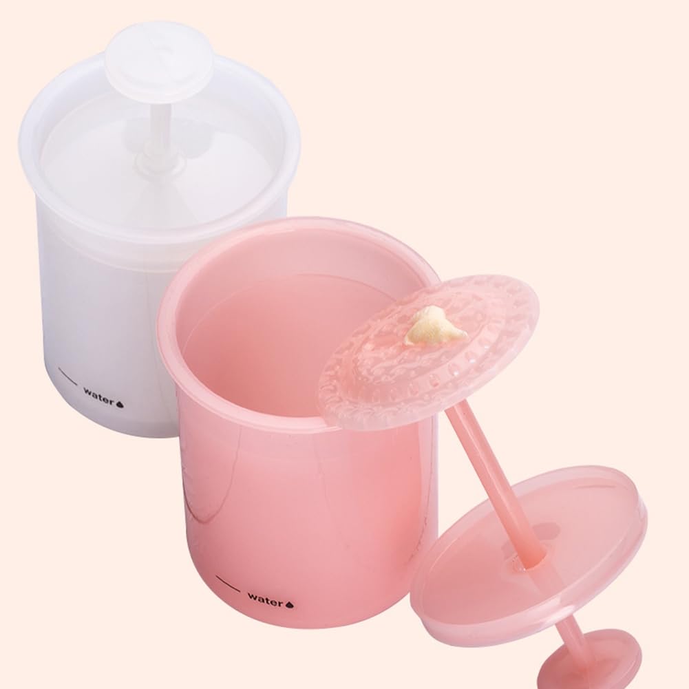 Best Manual Face Foam Maker for Facial Cleanser & Shower - Bubble Foamer Cup for Face Wash, Bath & Shampoo (White+Pink) | Perfect for Skincare Routine & Spa Day at Home