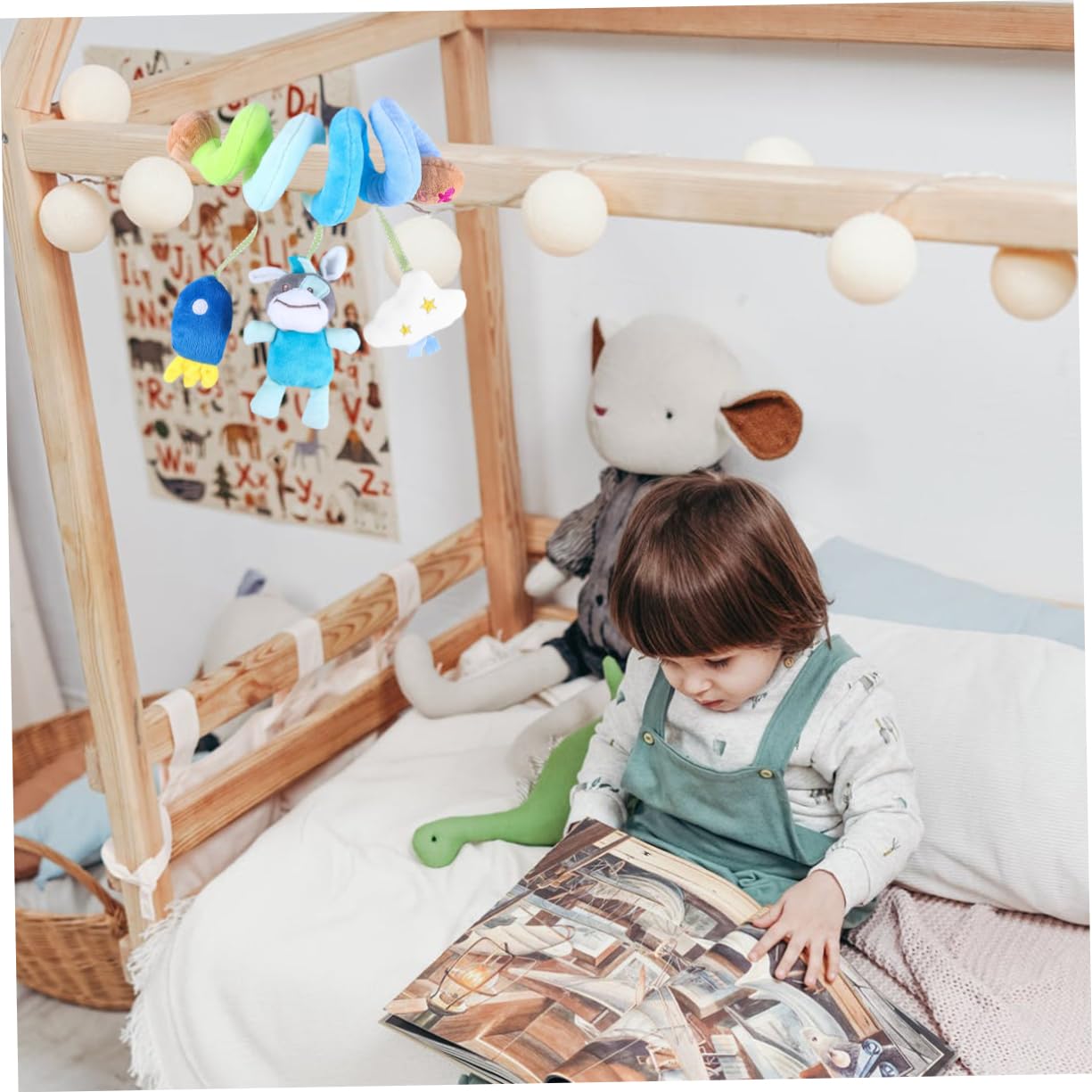 Parliky 1pc Baby Car Seat Toy with Ringing Bell & Glow Light - Fun & Interactive Infant Toy for Boys & Girls - Perfect for Road Trips & Long Car Rides