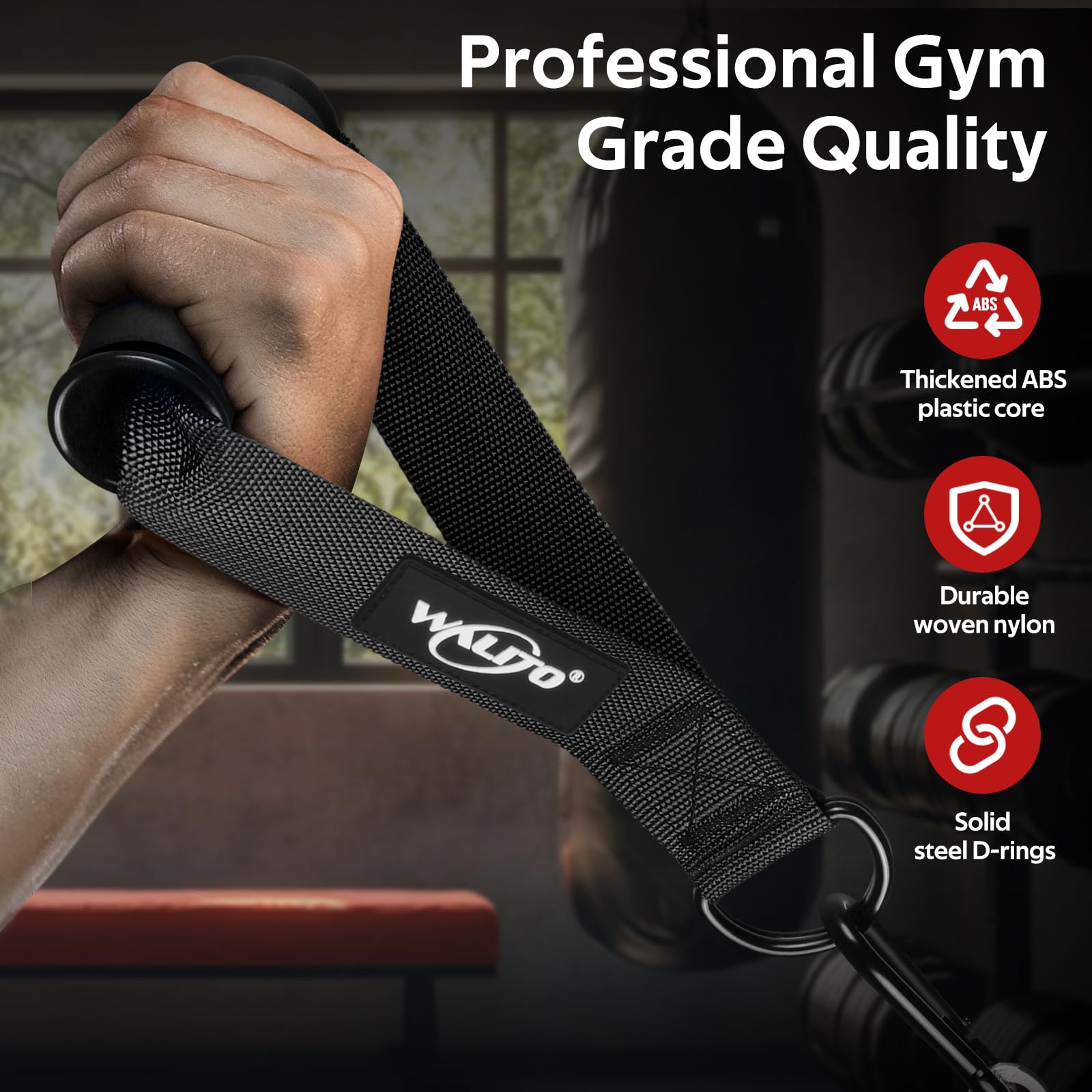WALITO Heavy Duty Exercise Handles - Replacement Cable Machine Attachments for Home Gym Equipment, Pulley System, Strength Training & Resistance Bands (Perfect for Pilates, CrossFit & Home Workouts)