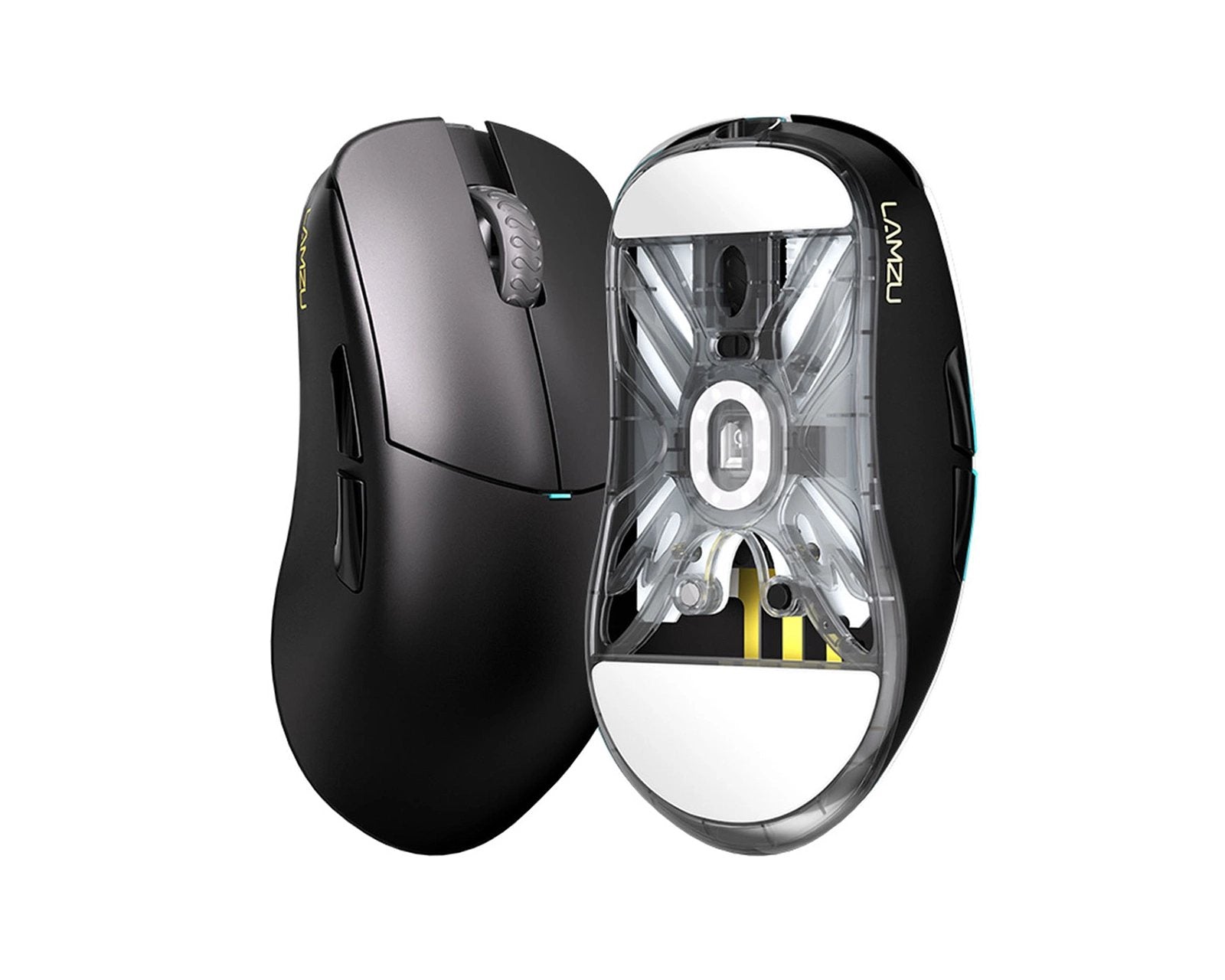 Lamzu Atlantis Mini 4K Wireless Gaming Mouse - Ultra Lightweight 58g, 26K DPI Optical Sensor, Bluetooth/2.4G Dual Mode, 70H Battery Life - Charcoal Black - Perfect for FPS, MOBA & Esports Gaming