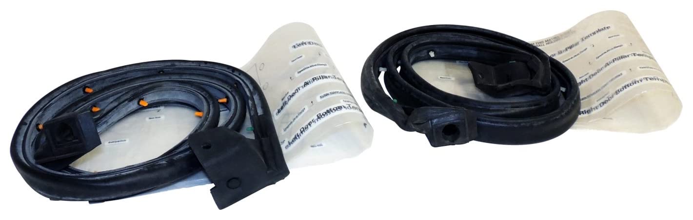 Crown Automotive Door Weatherstrip Kit Body Seal - Weatherproof & Noise Reduction for Cars, Trucks & SUVs - Perfect for All-Season Protection & Quiet Ride