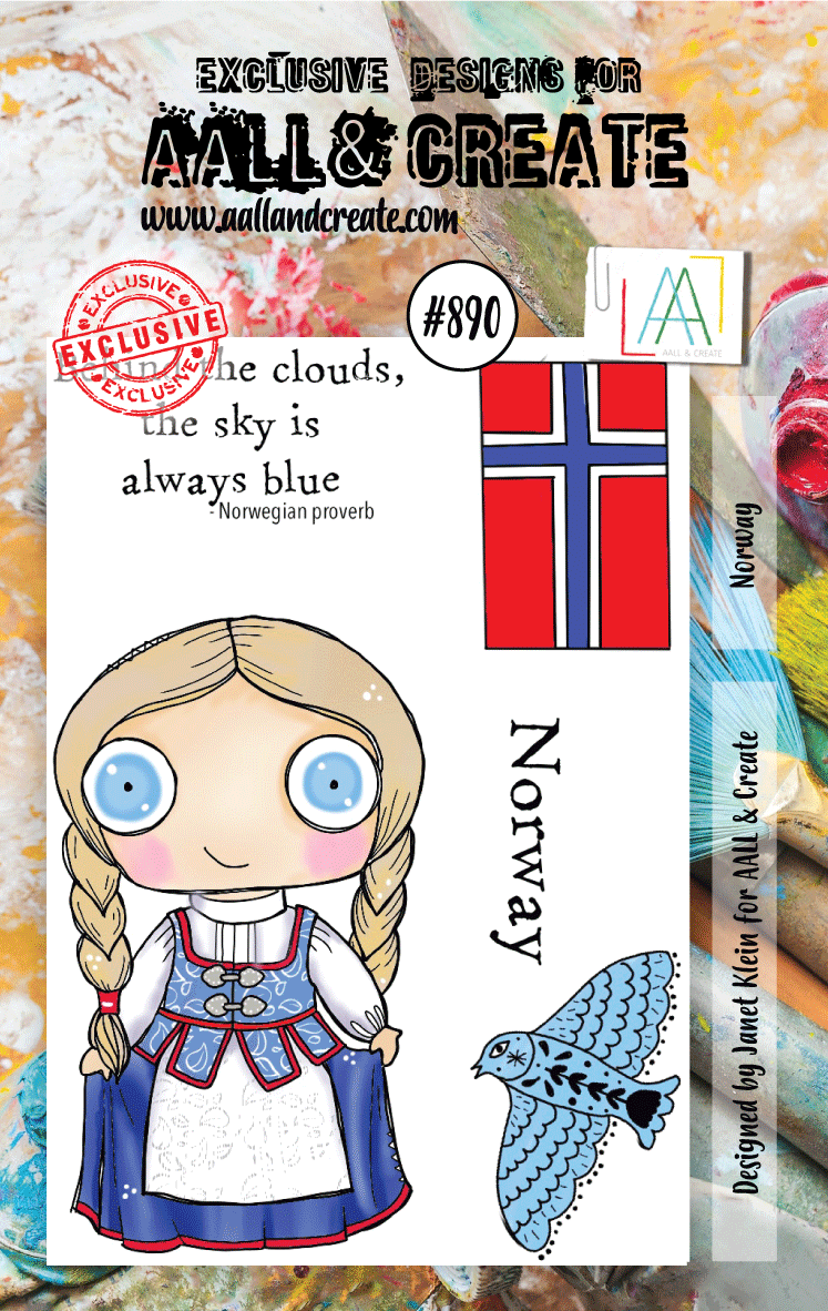 AALL and Create Stamp Set 890 Norway - Premium Rubber Stamps for Scrapbooking, Card Making & DIY Crafts