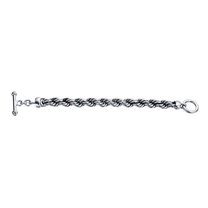 Sterling Silver 10mm Rope Chain Bracelet - 8 Inch Length, Genuine 925 Silver Jewelry for Men & Women, Adjustable DIY Bracelet for Everyday Wear, Gifts & Fashion Accessories