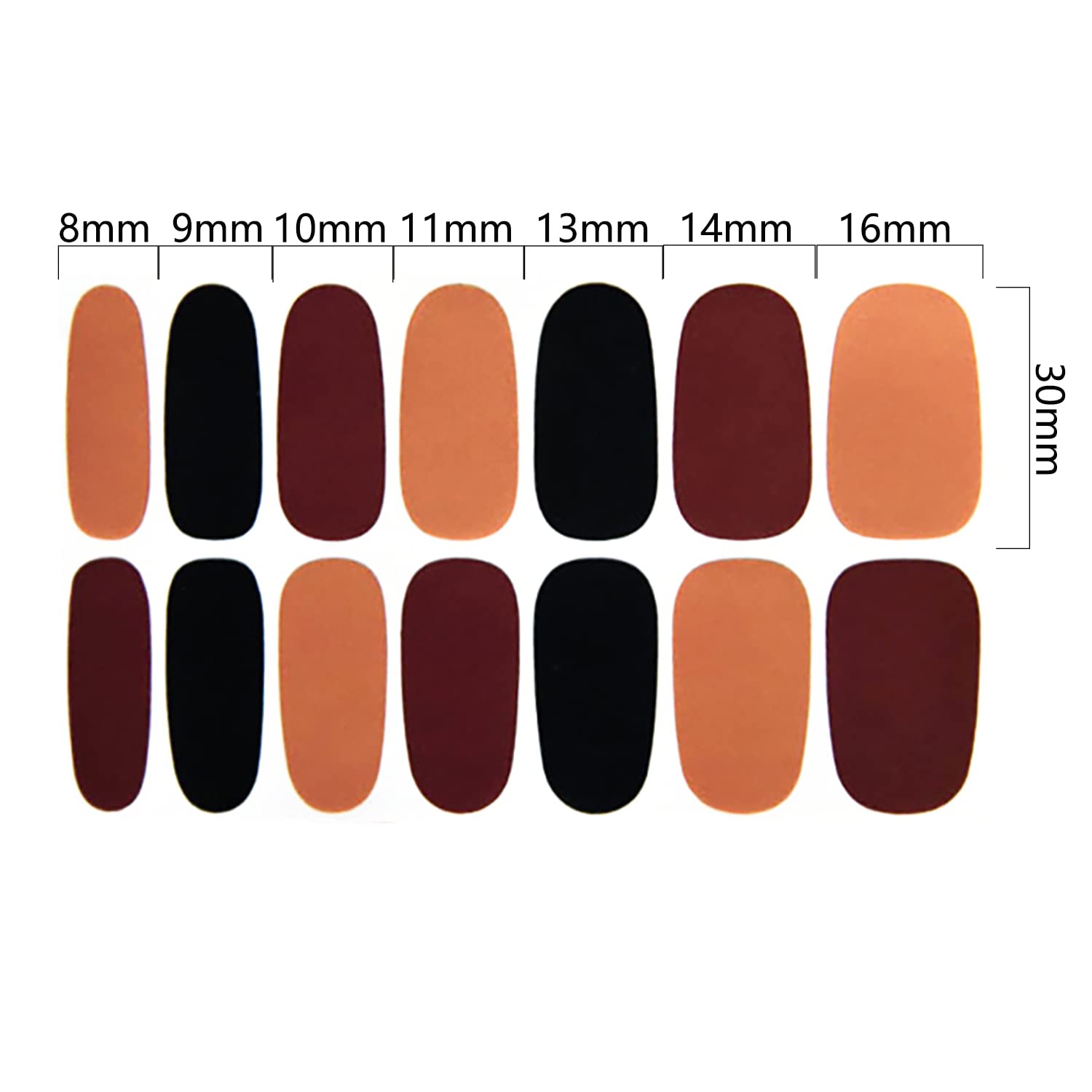WOKOTO 20 Sheets Mix Solid Nail Polish Strips with Nail File - DIY Gel Nail Art Stickers for Women | Full Coverage Nail Wraps & Color Strips | Perfect for Home Manicures, Parties & Gifts