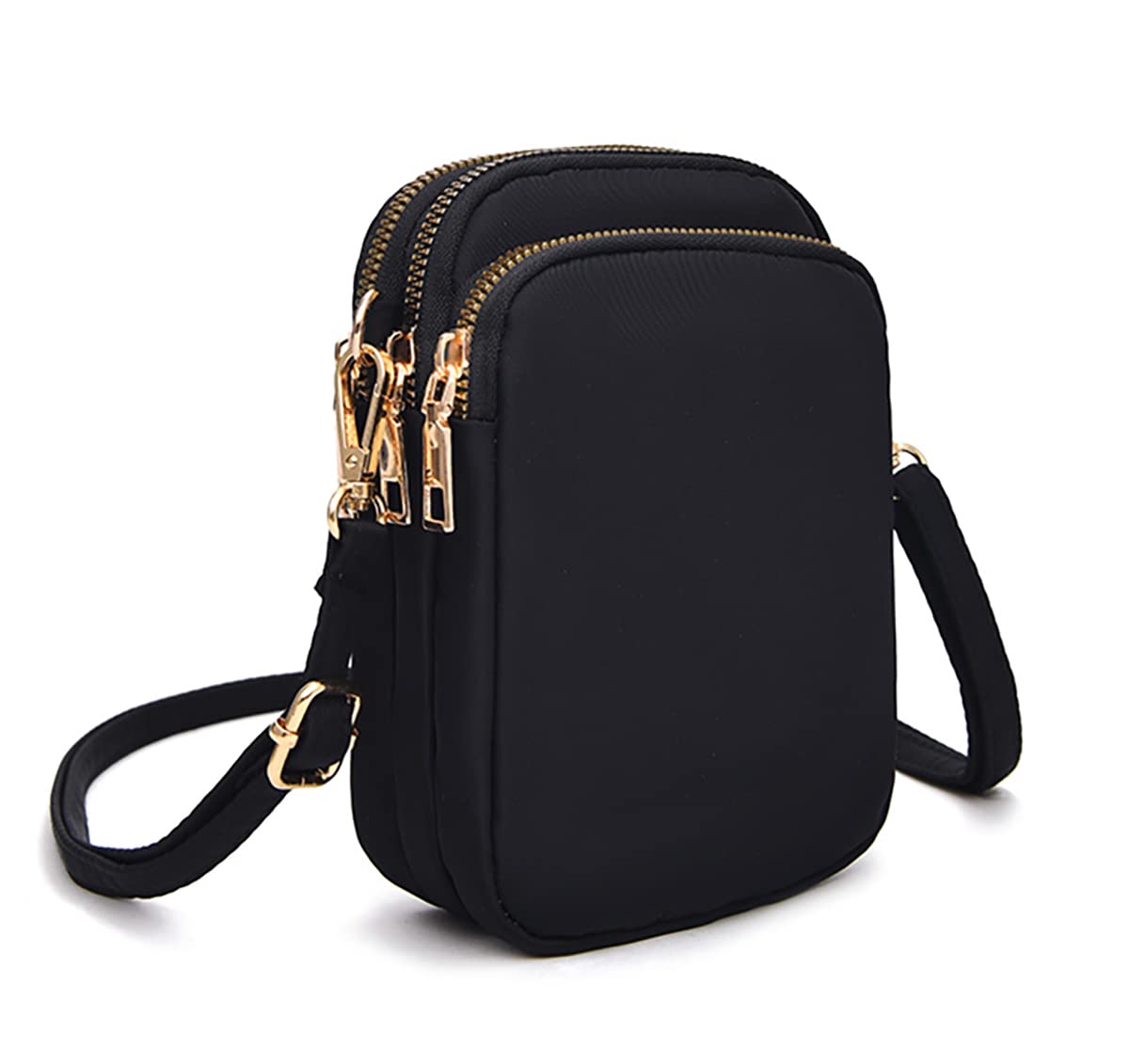 Ecohaso Women's Crossbody Phone Bag - Waterproof Nylon Mini Purse with 3 Zipper Pockets & Adjustable Strap | Perfect for Travel, Shopping, and Everyday Use