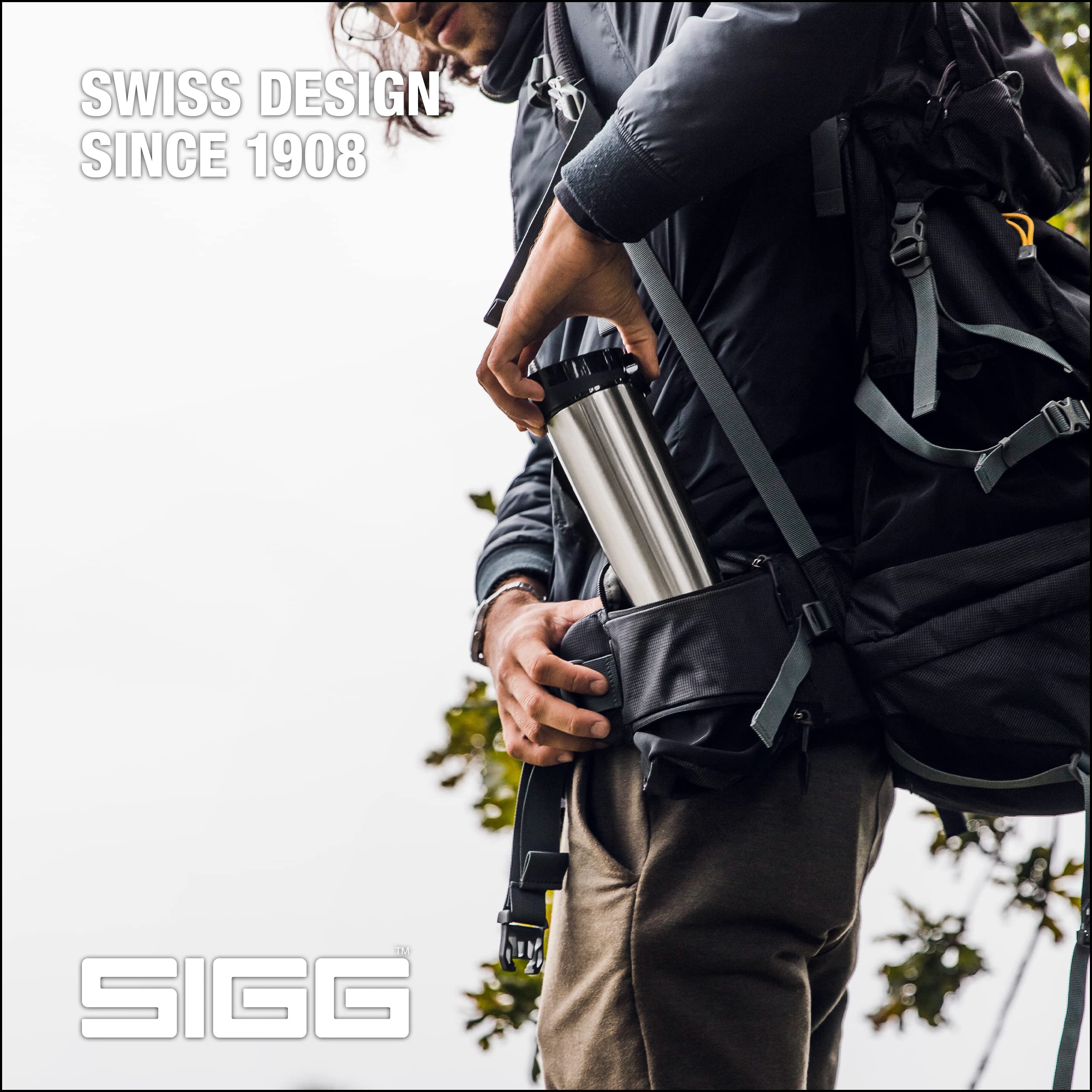 SIGG Insulated Stainless Steel Travel Coffee Mug - 9 Oz Leakproof Thermos for Hot & Cold Drinks - BPA Free 18/8 Steel Silver Finish - Perfect for Commuting, Camping & Office Use