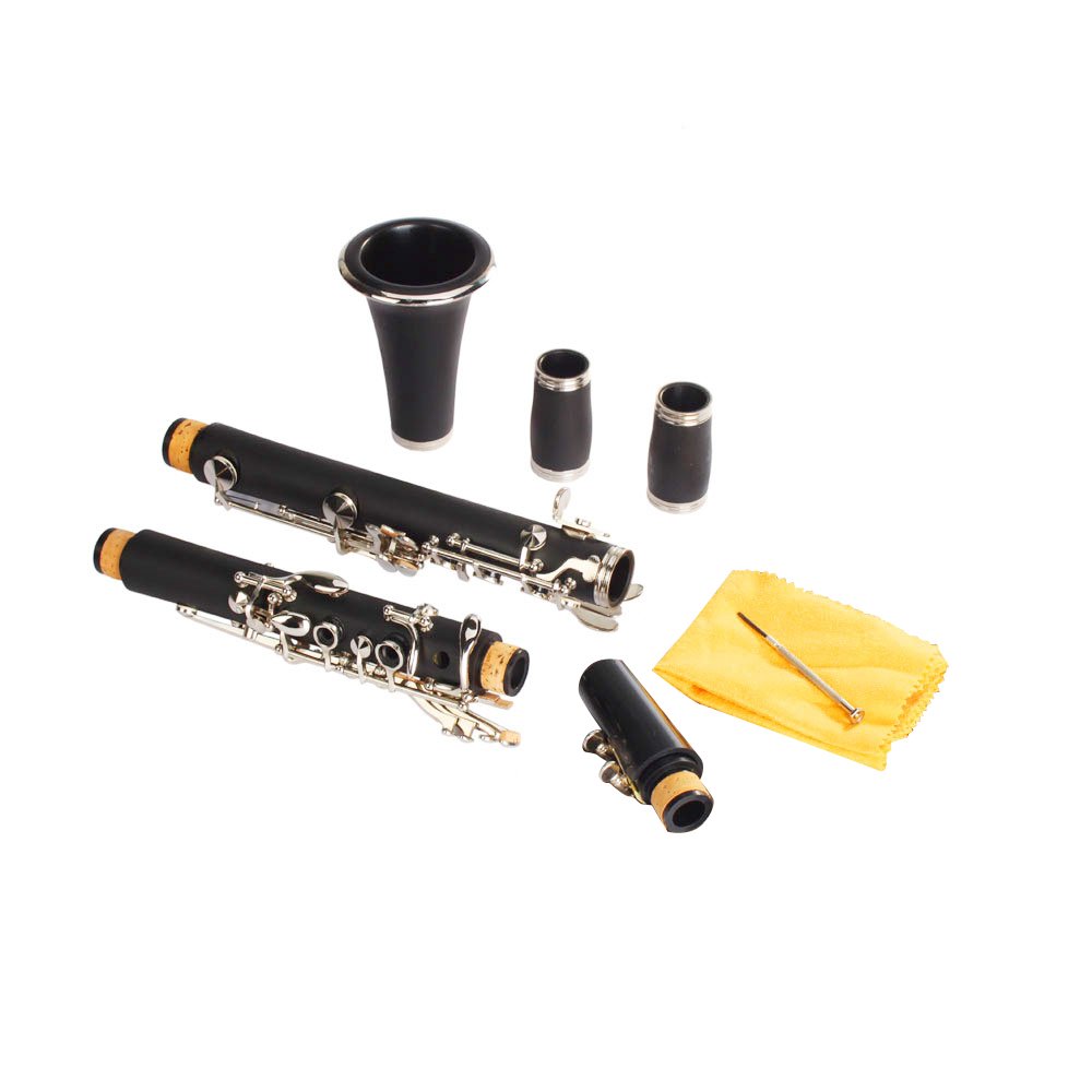 B Flat Clarinet for Beginners - Student Clarinet with Case, Cleaning Cloth, Screwdriver & Lubricant Set | Perfect for School Bands, Music Lessons & Home Practice