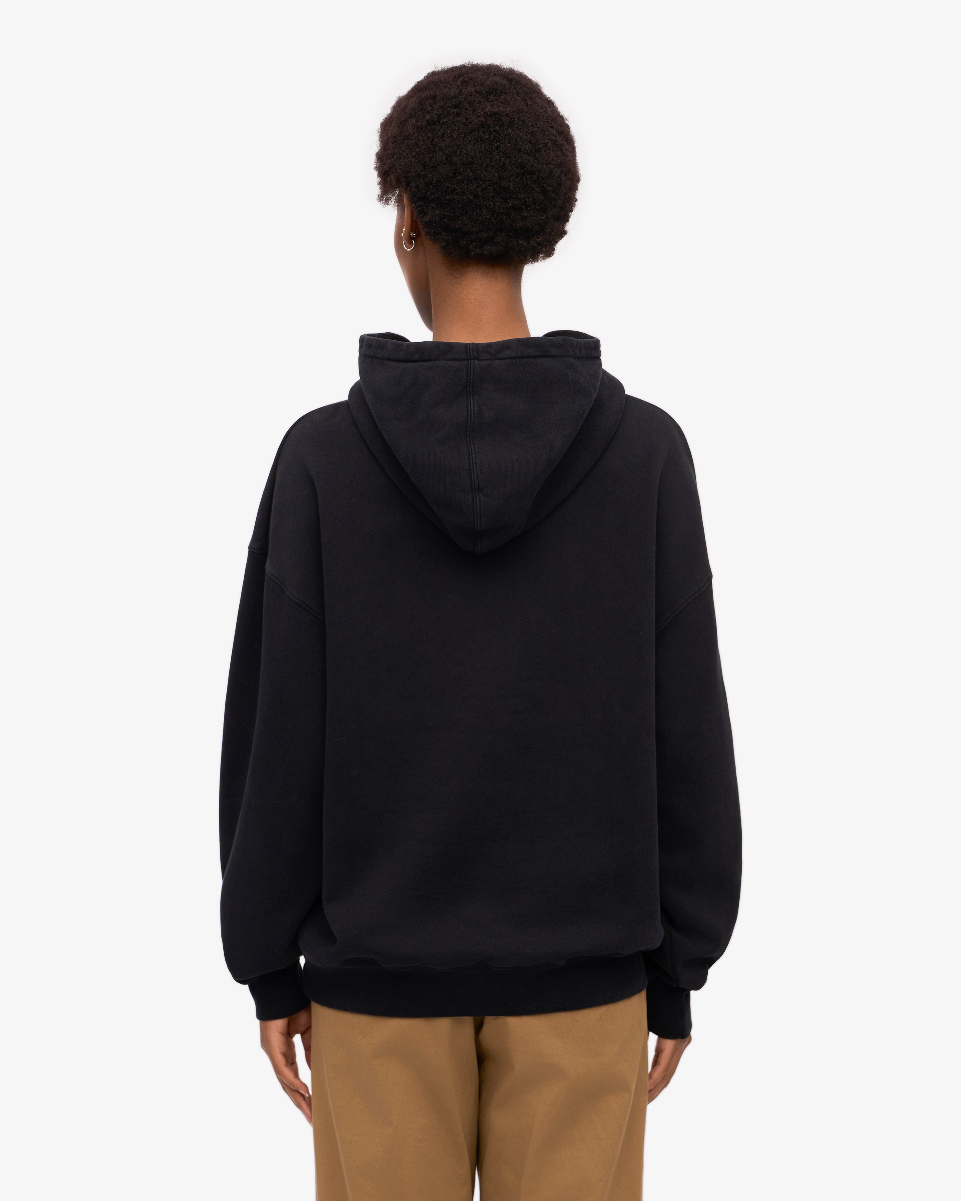 Organic Oversized Hoodie - Deep Black | Soft & Comfortable Unisex Pullover for Men & Women | Perfect for Casual Wear, Lounging & Outdoor Activities