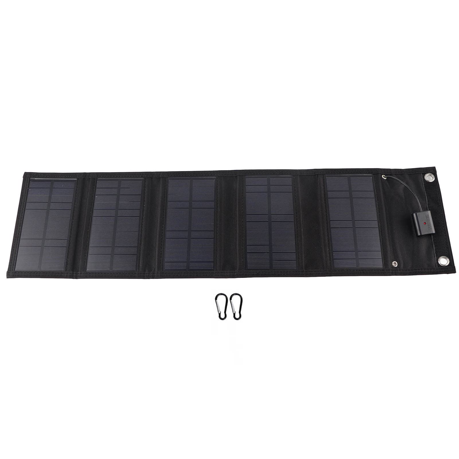 Foldable 20W Solar Panel Portable Charger - Waterproof Solar Charger for Camping, Hiking & Travel - Compatible with iPhone, iPad, Tablets & 5V Devices - Perfect for Outdoor Adventures & Emergency Power Backup