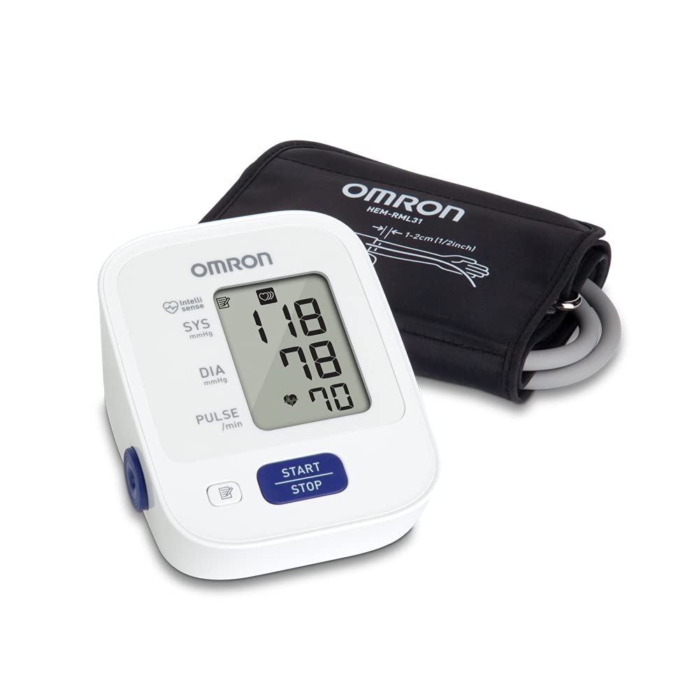 OMRON Bronze Upper Arm Blood Pressure Monitor - Digital BP Machine with Memory for 14 Readings - Home Use & Health Tracking