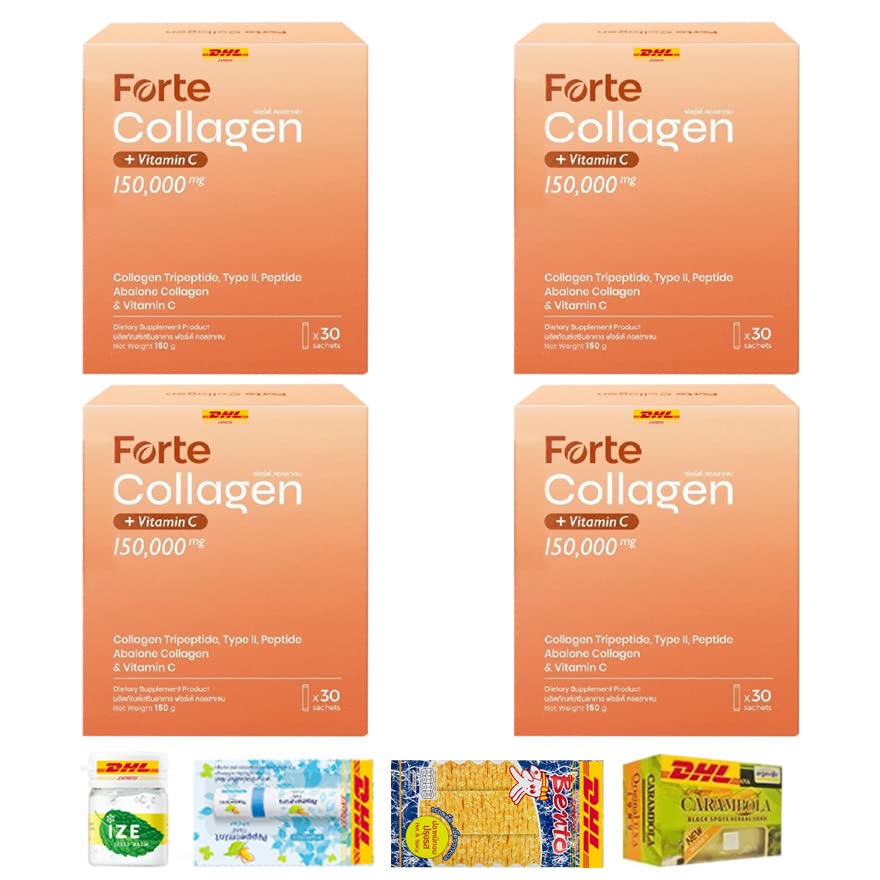 Forte Collagen Plus Vitamin C Anti-Aging Serum - 150000mg for Skin Firming & Nourishment (4-Pack) | Beauty & Skincare Routine