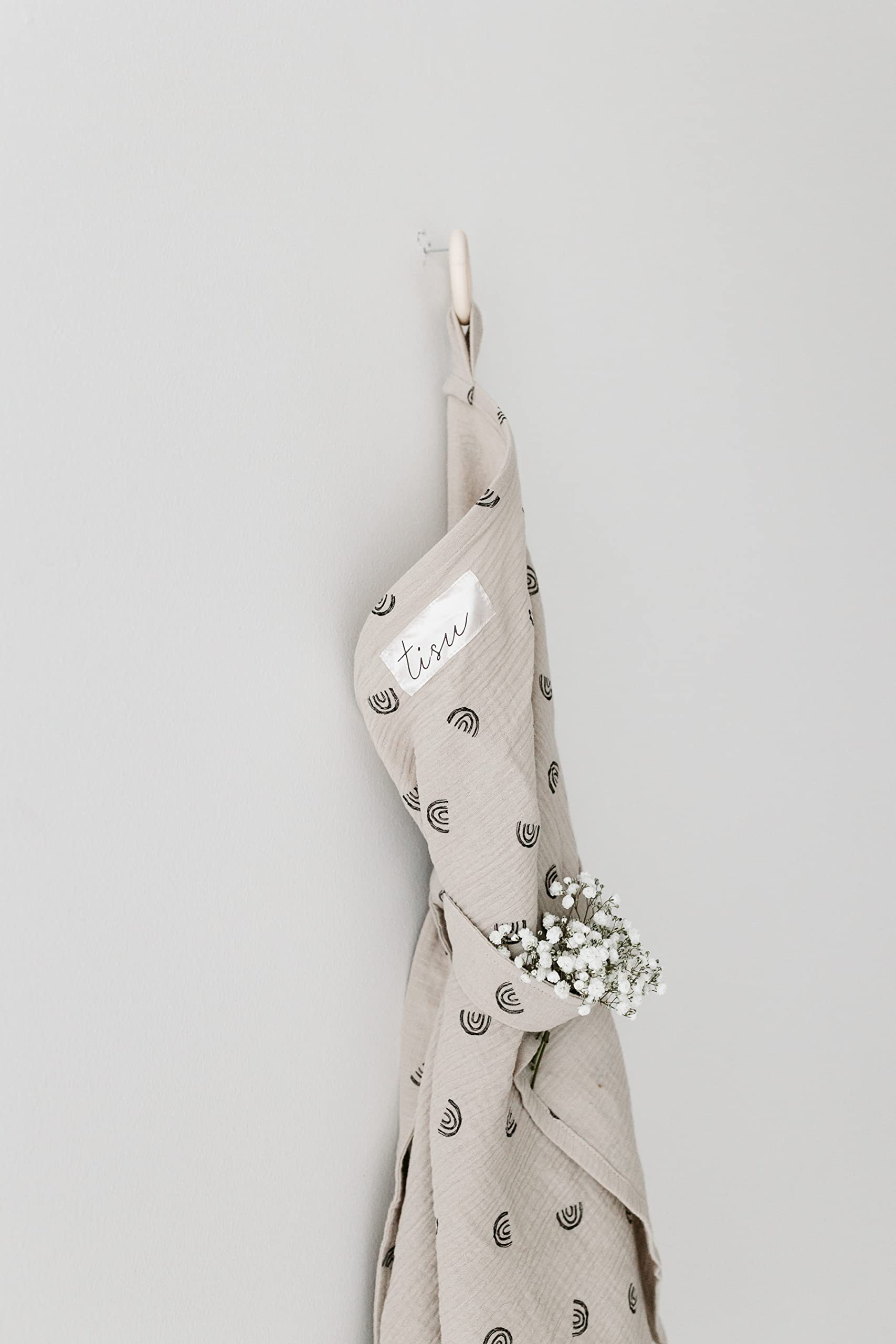 Organic Neutral Modern Diaper Cake for Baby Shower - Gender Neutral Beige Tulle Design by TISU | Perfect Baby Registry Gift for Boys & Girls | Newborn Welcome Gift & Nursery Decor