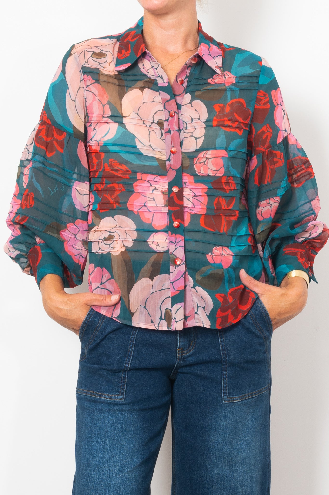 COOP by Trelise Cooper Women's Elegant Pin Tuck Blouse - Perfect for Office Wear, Date Nights & Special Occasions