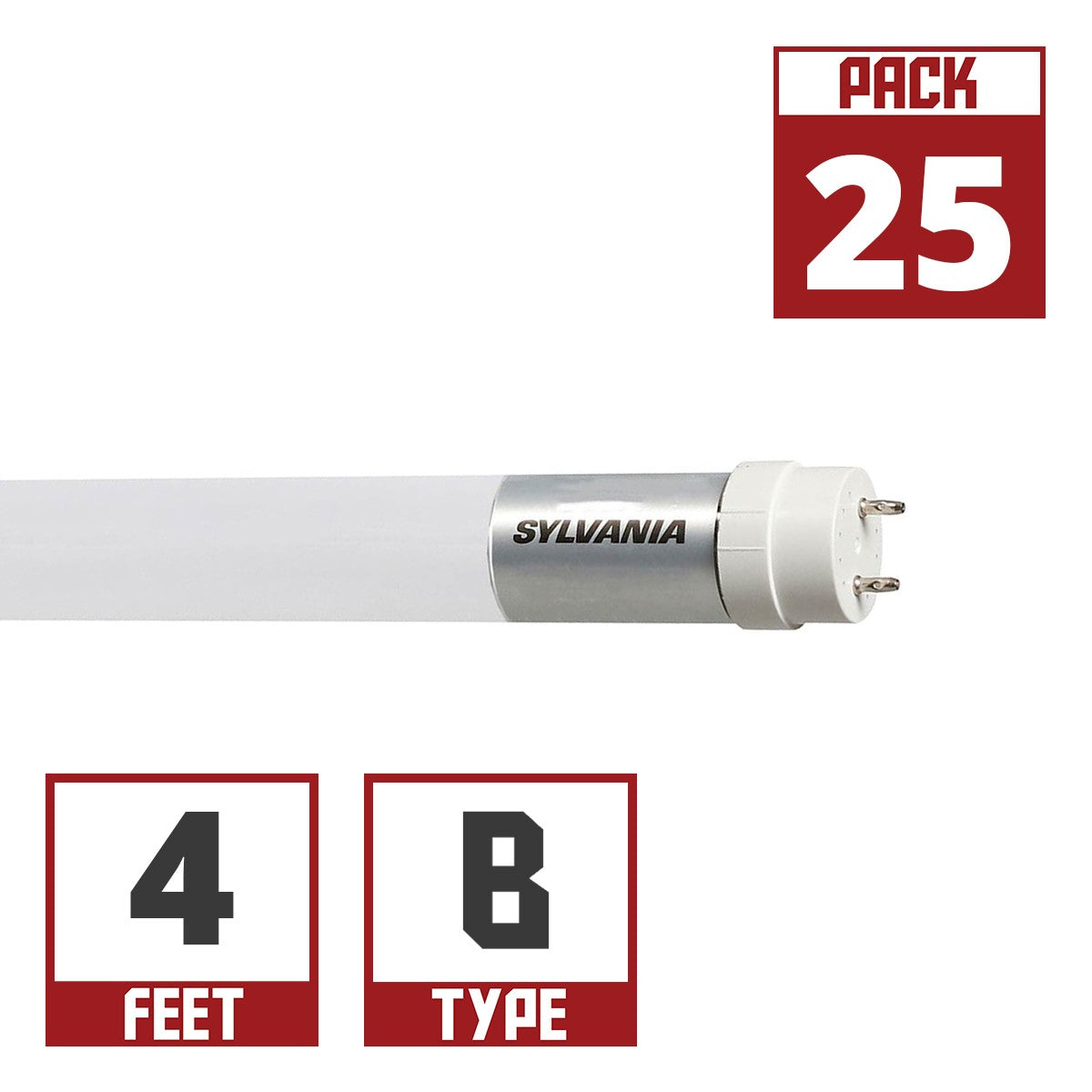 4ft LED T8 Tube Light - 18W 2200 Lumens 3500K Warm White - Ballast Bypass Double Ended - Perfect for Office, Garage, Warehouse & Commercial Lighting