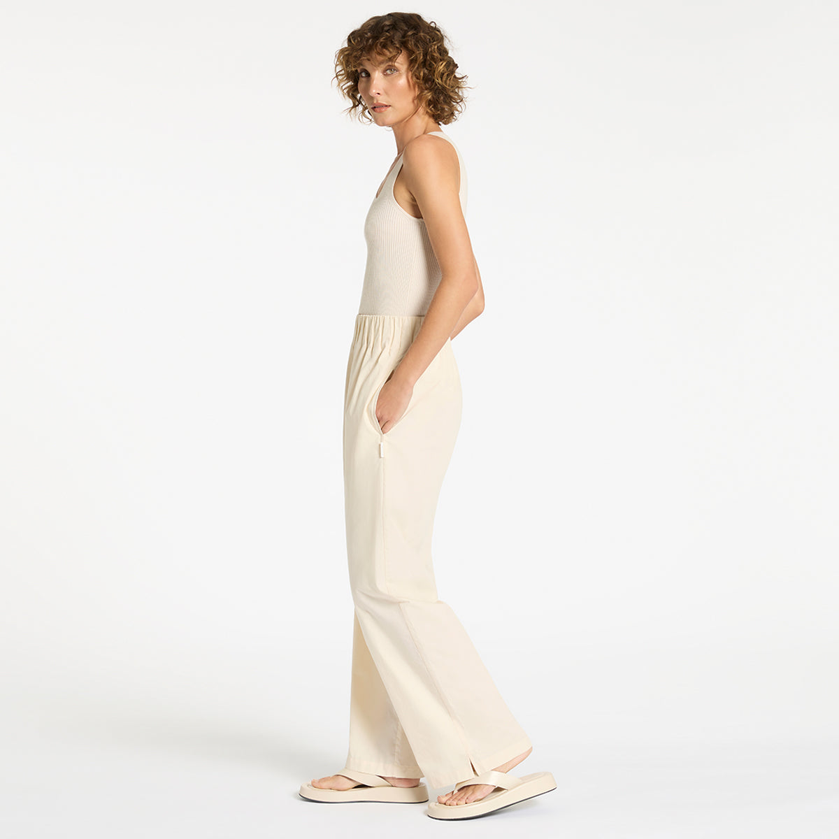 Frontier Women's Casual Pants - Comfortable Stretch Trousers in Bone Color for Work, Travel & Everyday Wear
