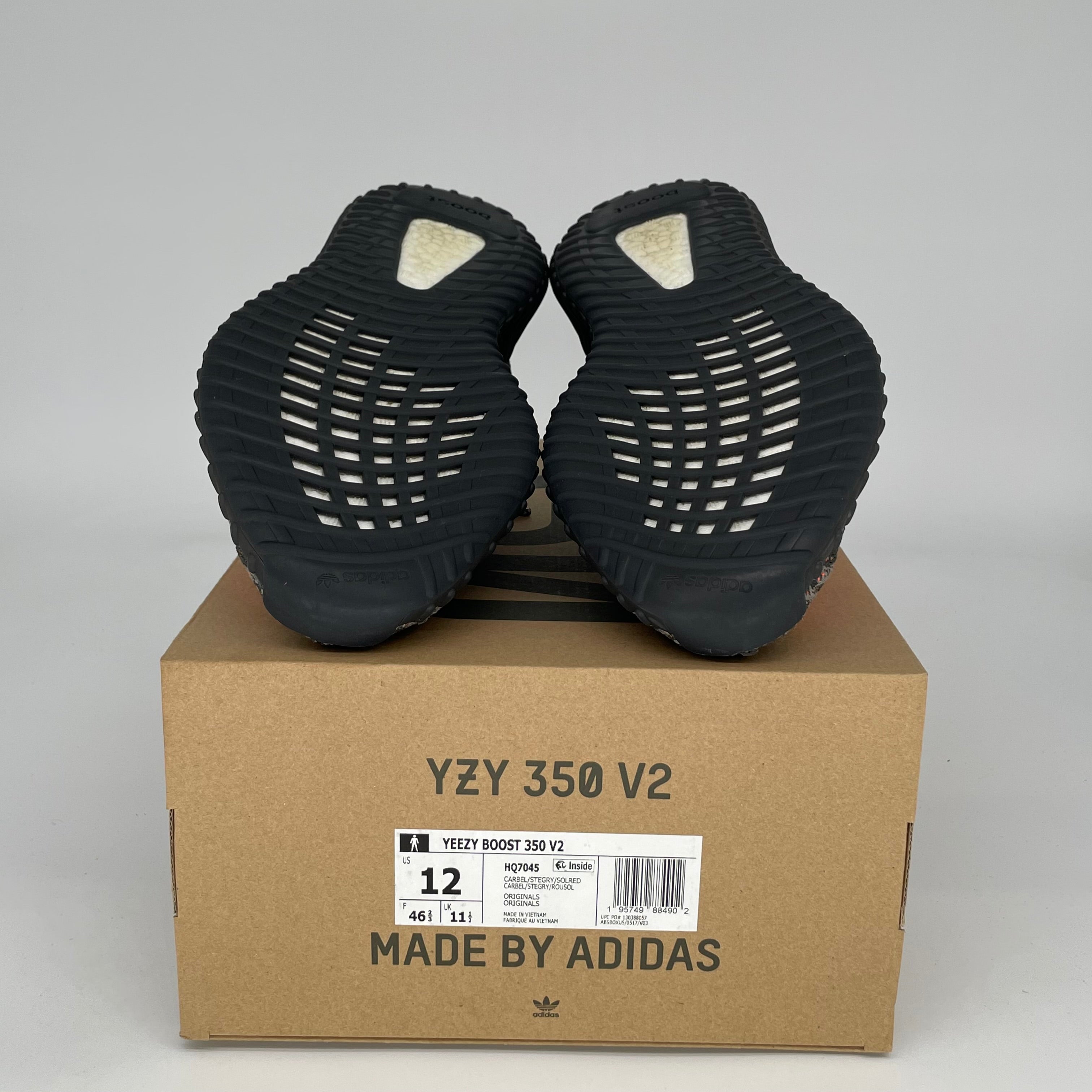 Adidas Yeezy Boost 350 V2 Carbon Beluga Men's Running Shoes - Size 12 (HQ7045) | Comfortable Sneakers for Gym, Jogging & Casual Wear