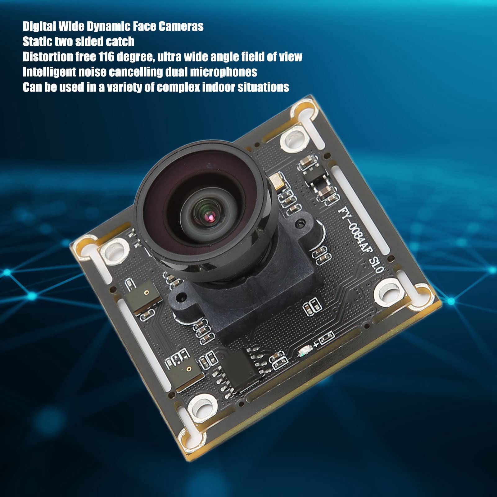 8MP 4K HD Wide Angle USB Webcam Module with Free Replacement Lens - Plug & Play - Perfect for Video Conferencing, Live Streaming & Security Monitoring