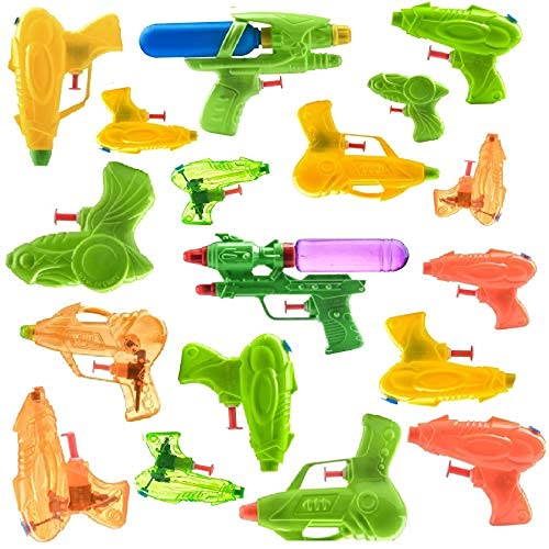 Prextex 18-Piece Water Gun Set - Super Soaker Water Blasters & Shooters for Kids | Bulk Outdoor Water Toys for Pool, Beach, Backyard Fun | Ages 3+