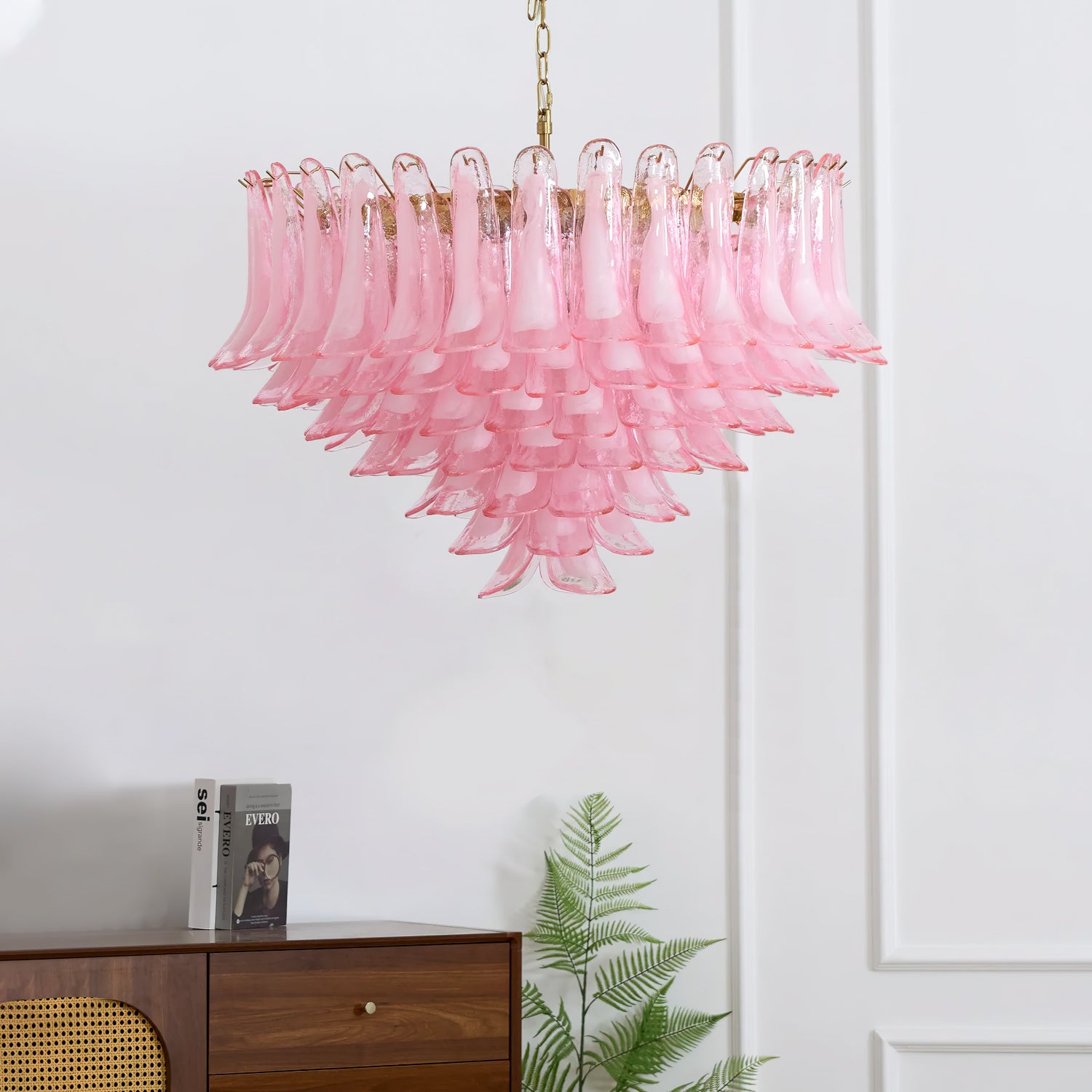 Elegant Barcelona Murano Glass Chandelier - Handcrafted Italian Lighting Fixture for Dining Room, Living Room & Bedroom Decor
