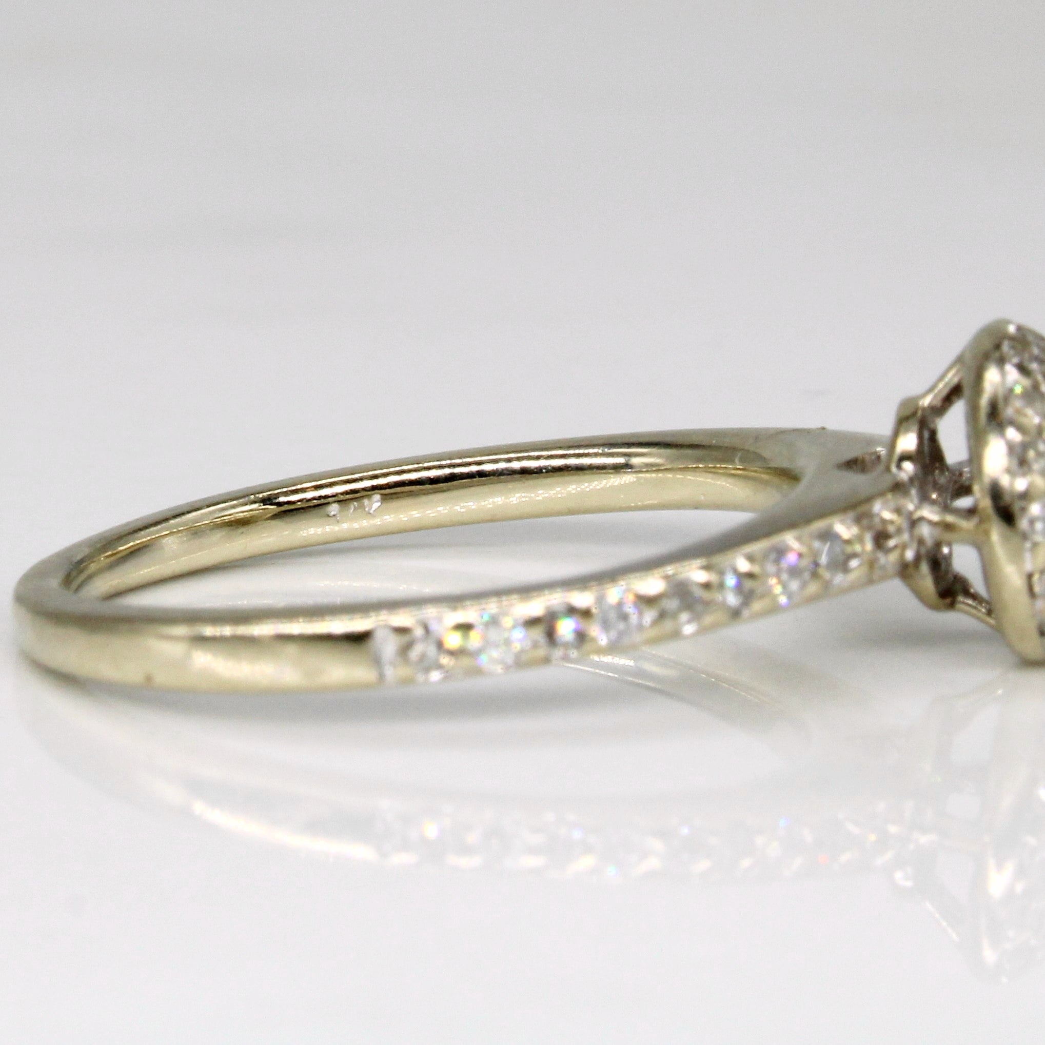 0.35ctw Diamond Halo Engagement Ring for Women - Size 5.25 | Elegant Wedding & Proposal Jewelry Gift | Perfect for Anniversaries, Valentine's Day & Special Occasions