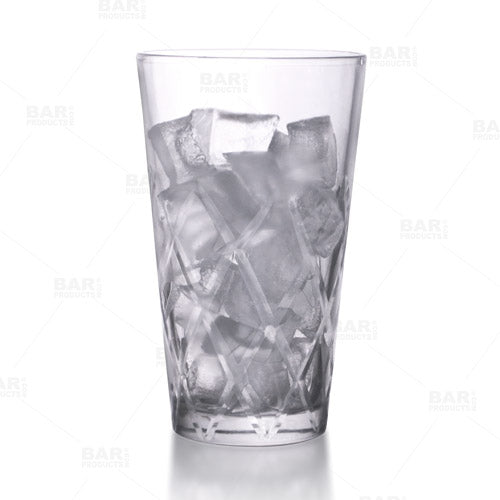 BarConic® 16 oz Boston Mixing Glass with Diamond Pattern - Premium Cocktail Mixing Glass for Bartenders, Home Bars & Professional Use - Perfect for Mixing Martinis, Old Fashioned & Craft Cocktails