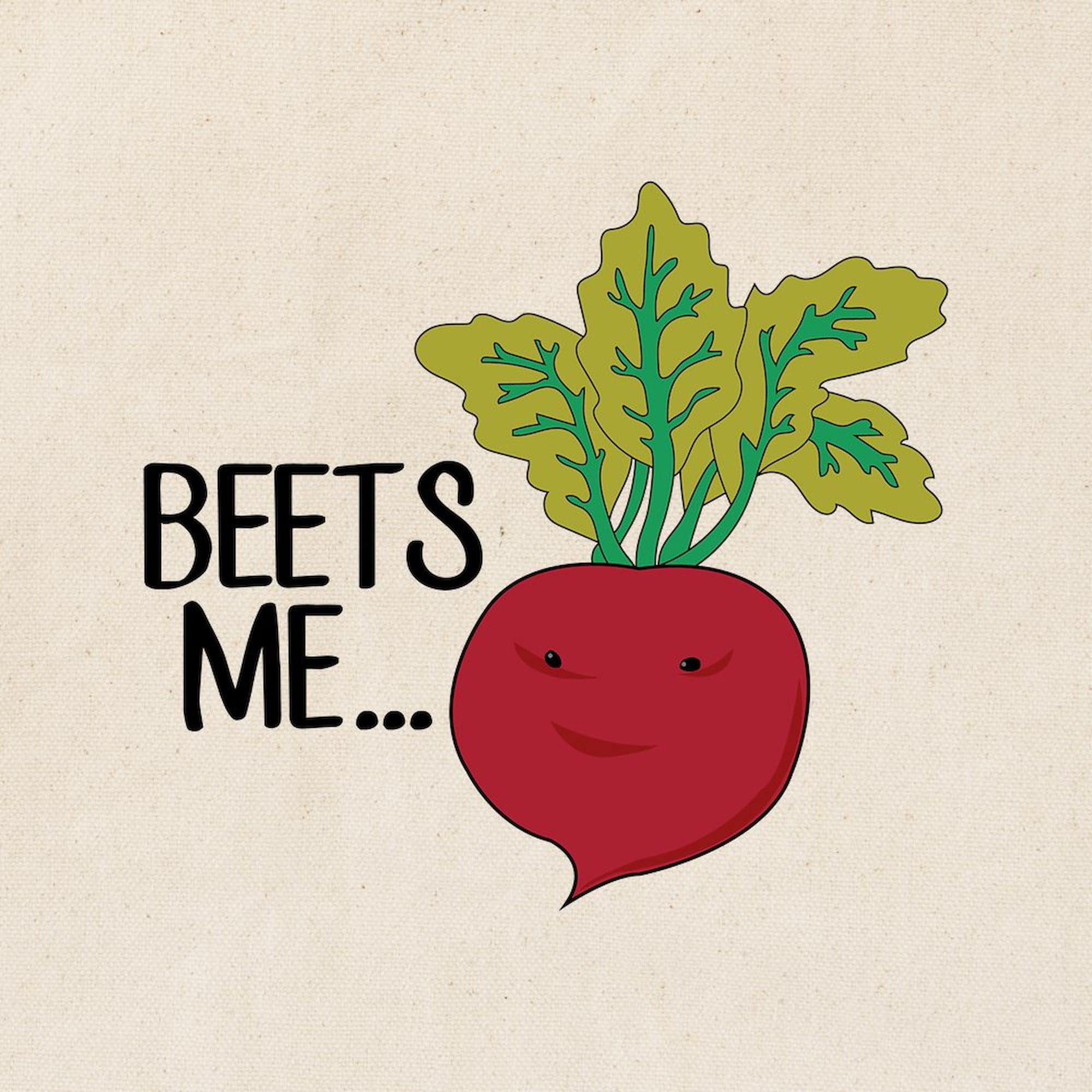 Beets Me... Natural Canvas Tote Bag - Eco-Friendly Reusable Grocery Shopping Bag for Farmers Market, Beach & Daily Use | CafePress