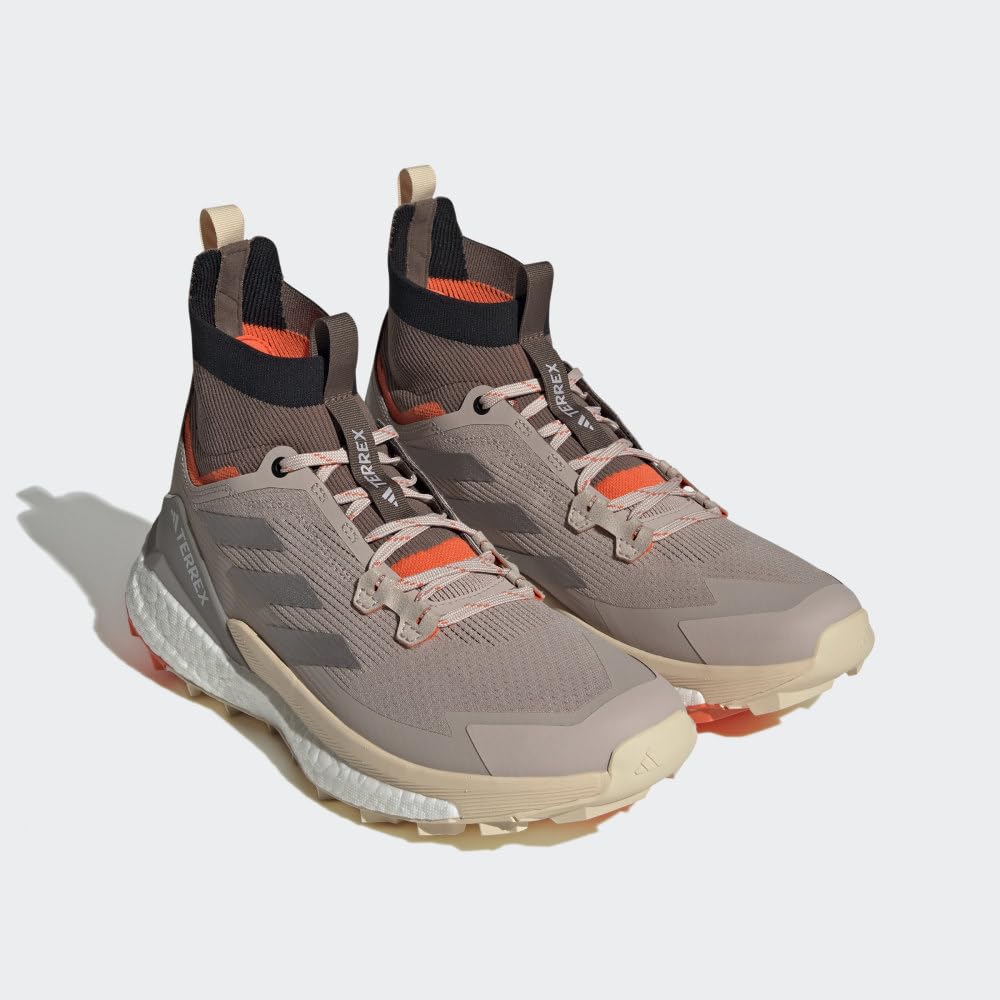 adidas Terrex Free Hiker 2.0 Men's Hiking Boots - Lightweight Waterproof Trail Shoes for Outdoor Adventures, Size 9.5 US, Brown - Perfect for Mountain Trekking & Backpacking