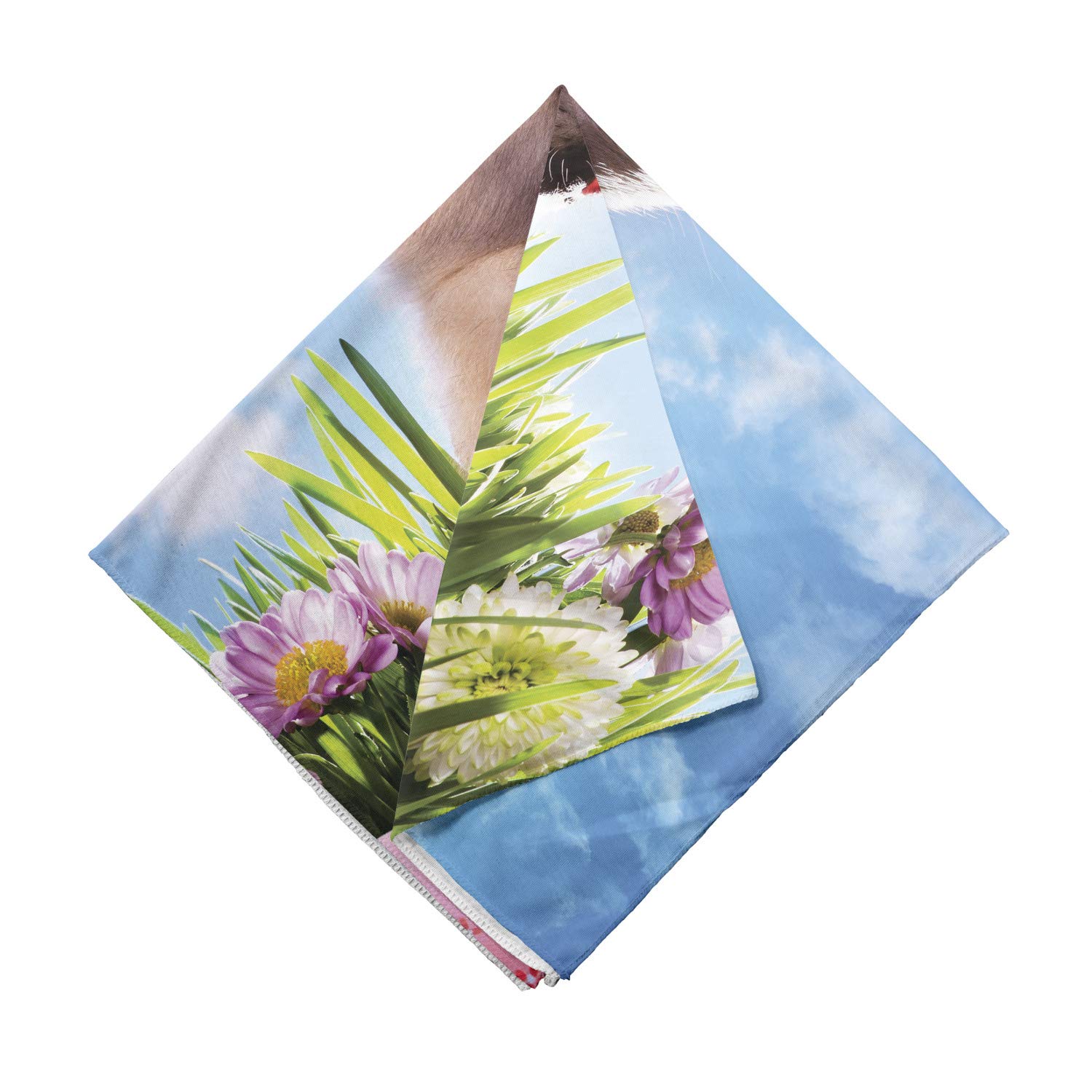 Ambesonne Easter Bandana - Bunny & Eggs Unisex Scarf for Spring Outings