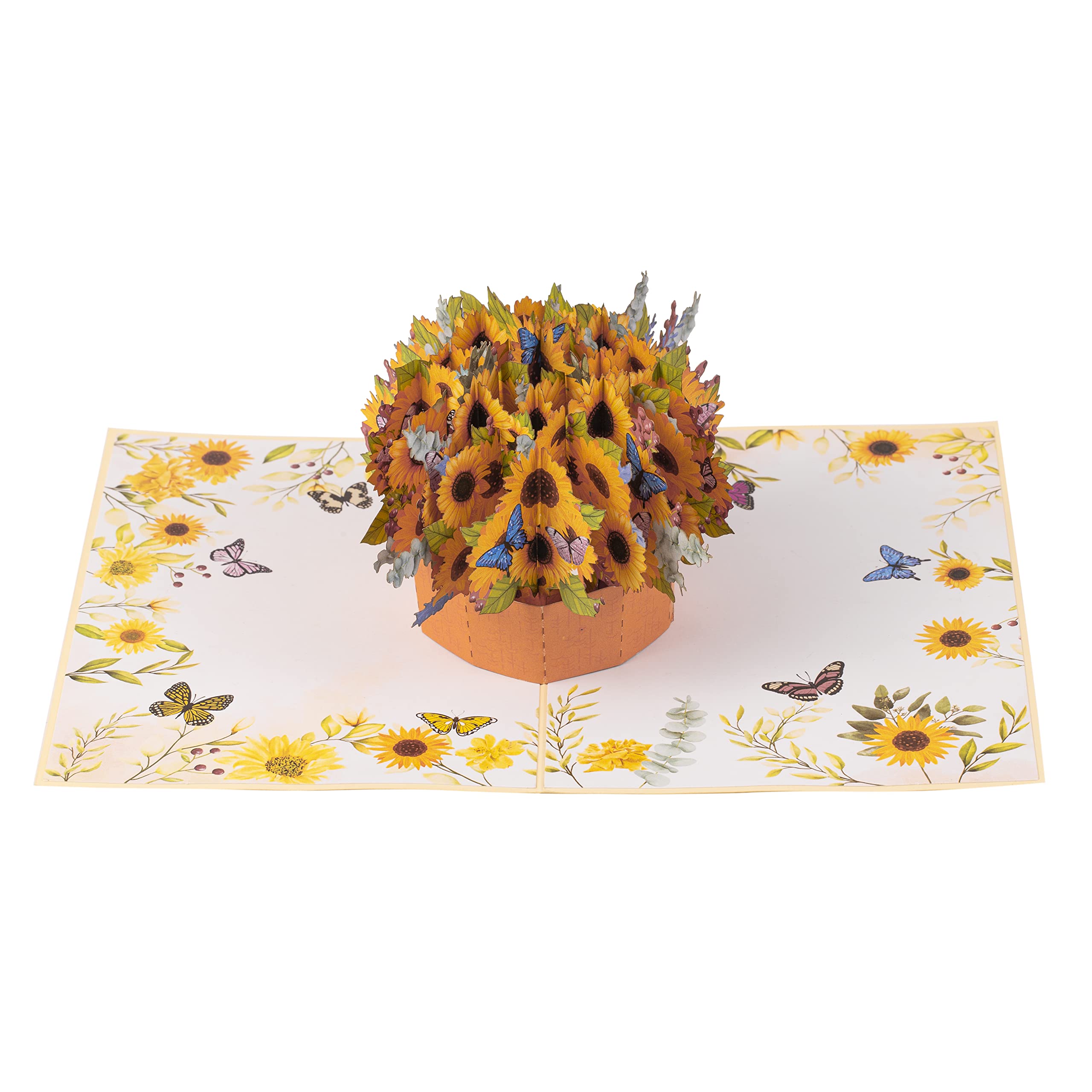 TRUANCE 3D Pop Up Greeting Card - Sunflower Basket Design for Mother's Day, Father's Day, Anniversary, Birthday, Valentine's & Thank You Cards | Perfect for All Special Occasions | Handmade Paper Craft Gift for Loved Ones