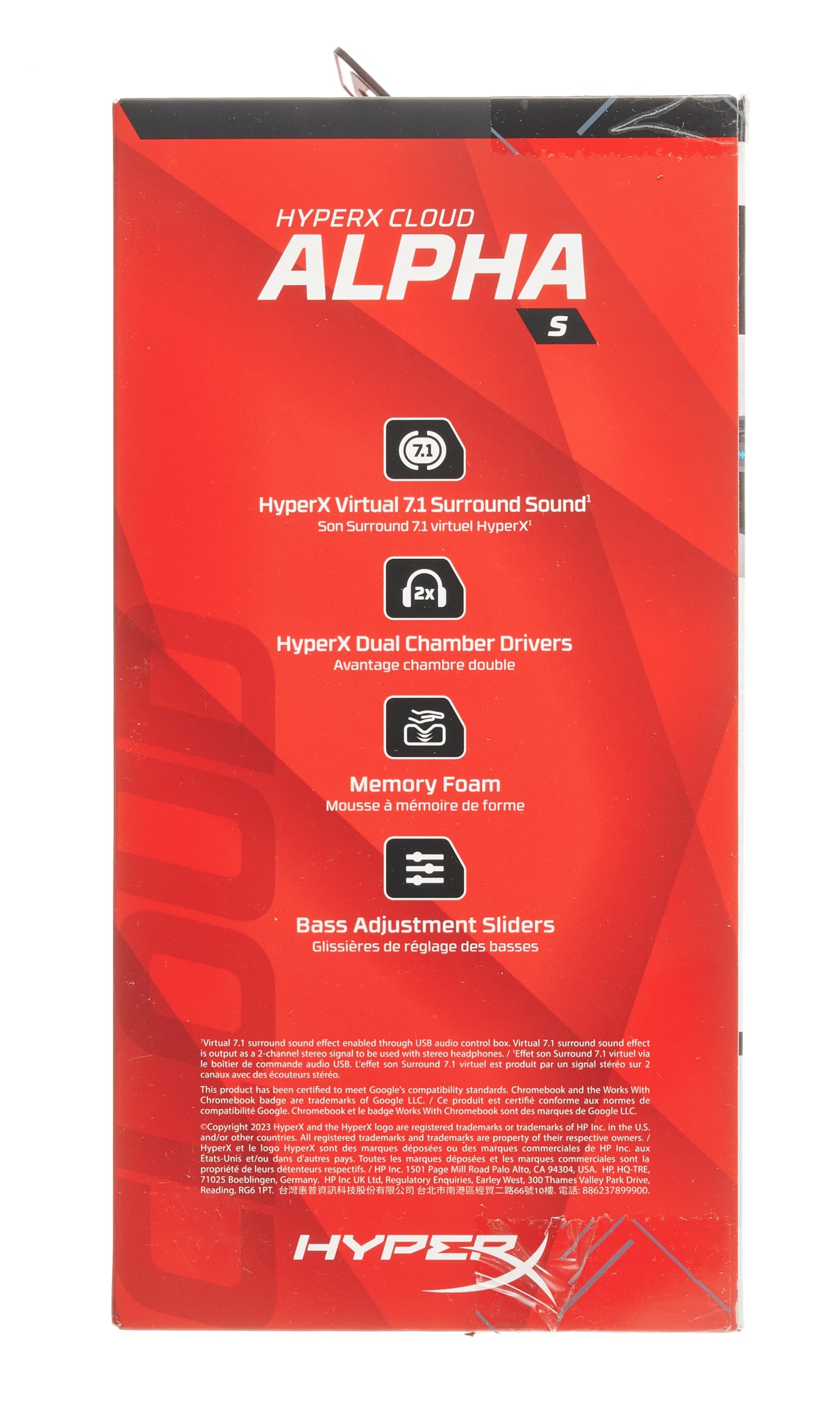 HyperX Cloud Alpha S Blackout - PC Gaming Headset with 7.1 Surround Sound, Adjustable Bass & Dual Chamber Drivers | Noise Cancelling Mic, Memory Foam & Breathable Leatherette | Perfect for Competitive Gaming & Streaming