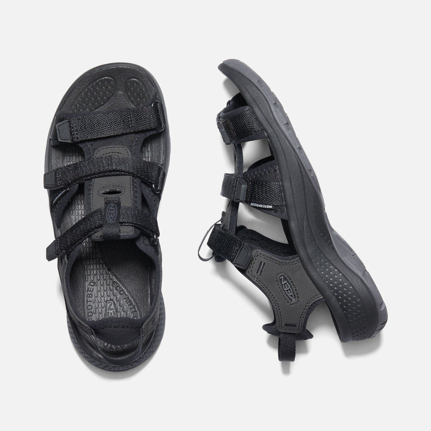 Women's Astoria West Open Toe Sandals - Black/Black | Comfortable & Stylish Summer Shoes for Beach, Casual Outings & Travel