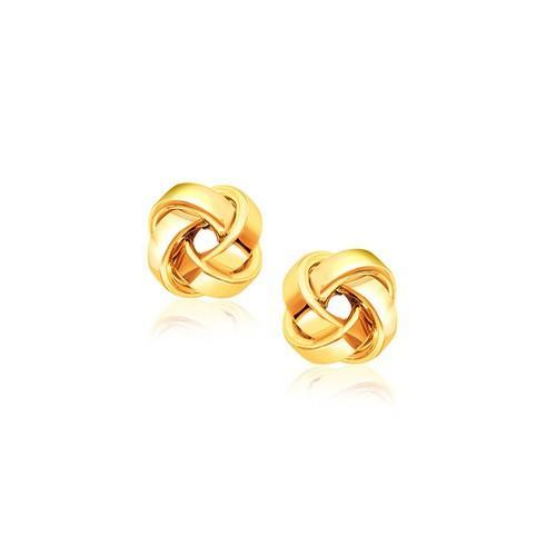 14K Yellow Gold Classic Love Knot Stud Earrings for Women – Elegant & Timeless Jewelry Gift for Anniversary, Valentine’s Day & Special Occasions