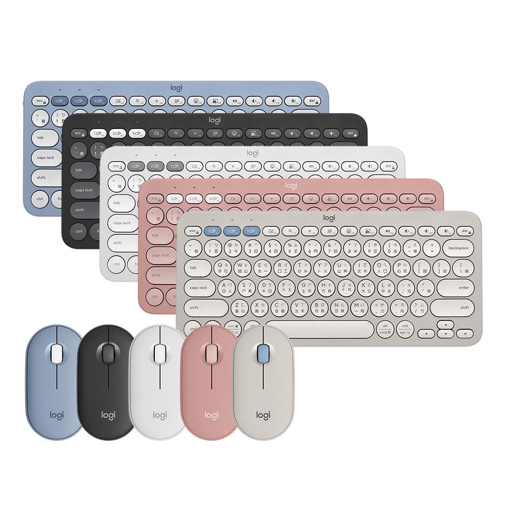 Logitech Pebble 2 Combo Wireless Keyboard and Mouse Set - Slim, Quiet Design for Home Office, School & Remote Work | Perfect for Laptops, PCs & Tablets