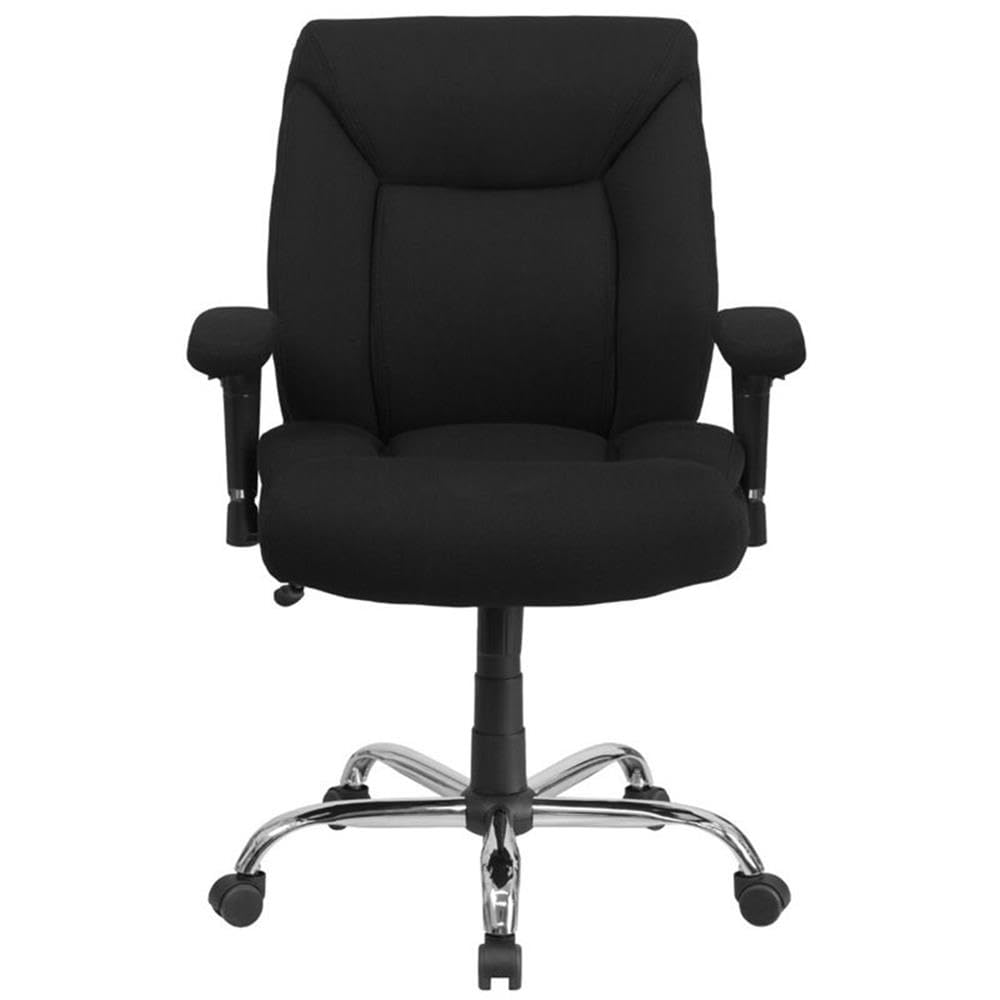 UrbanPro Big and Tall Fabric Swivel Office Chair in Black - Ergonomic Executive Chair for Heavy Duty Use - Perfect for Home Office, Gaming, and Workspace