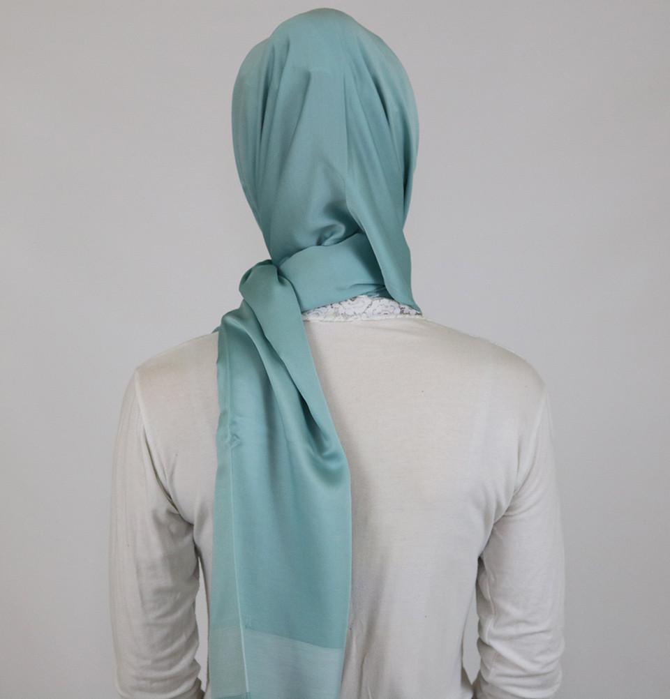 Aker Solid Shawl 1002SLK 952 Mint Blue - Lightweight Womens Wrap Scarf for Office, Travel & Casual Outfits