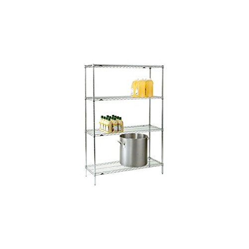 18x24 Inch Chrome Plated Wire Shelf - Heavy Duty Metal Storage Rack for Kitchen, Bathroom, Garage & Closet Organization