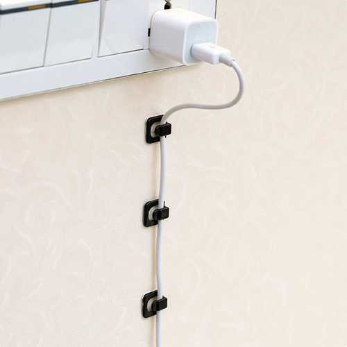 Bakeey 18-Piece Strong Adhesive Wall & Desktop Cable Clips - Cord Organizer for Wire Management - Perfect for Home, Office, and Workspace Organization