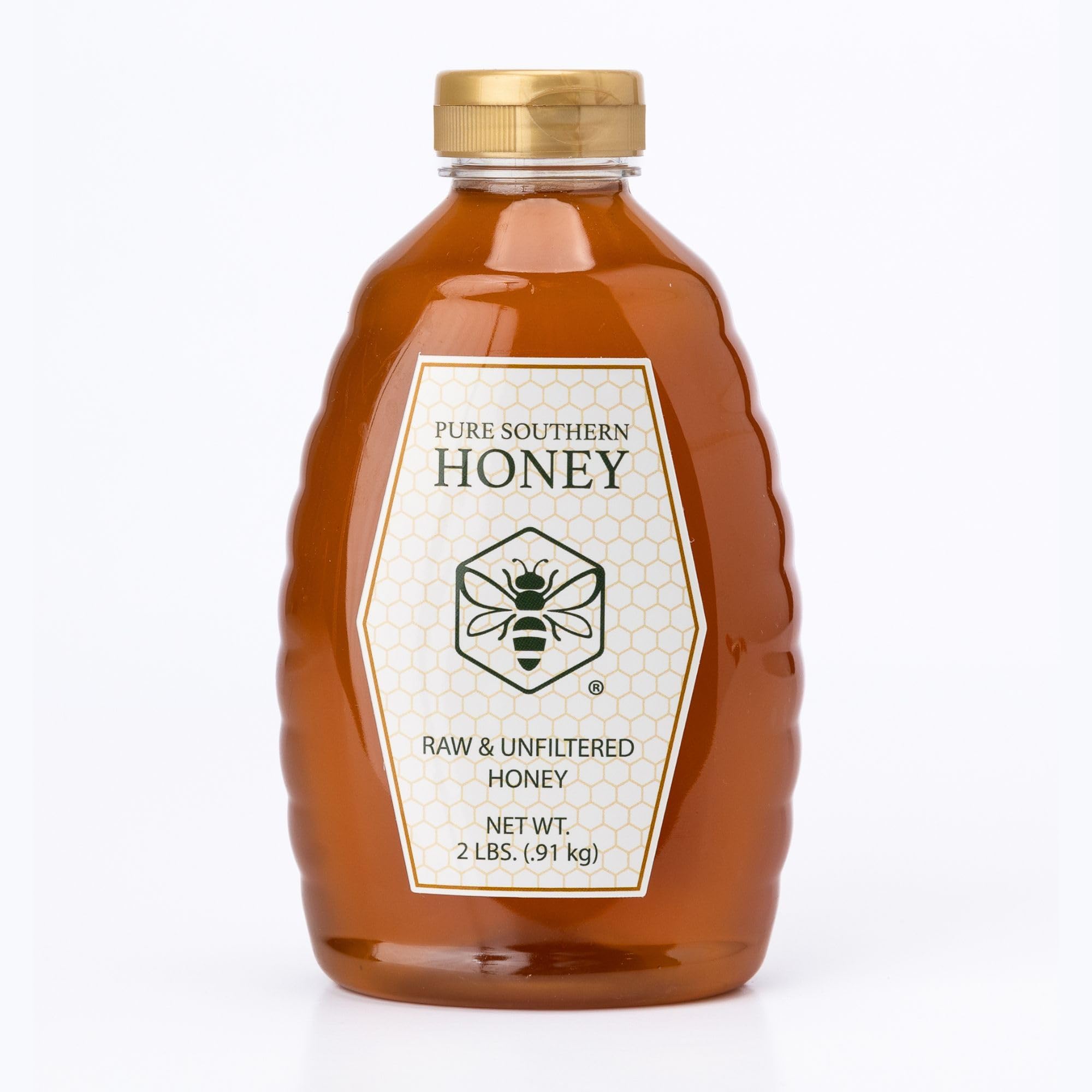 Pure Raw Unfiltered Honey - 2lb, Non-GMO, No Additives | Baking & Tea Sweetener