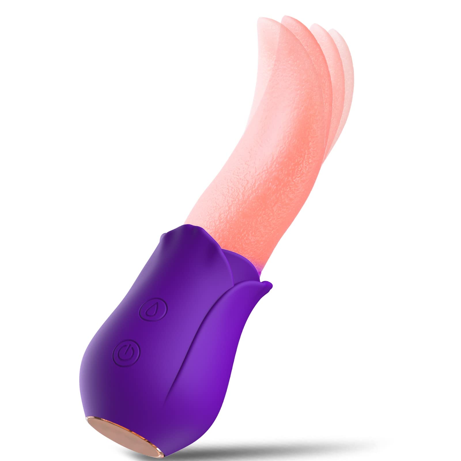 Premium Rose Vibrator for Women - Clitoral & G-Spot Stimulator with Tongue Licking Technology, Nipple & Breast Massager - Purple Adult Sex Toy for Solo Play & Couples Foreplay | Perfect for Sensual Exploration & Intimate Moments