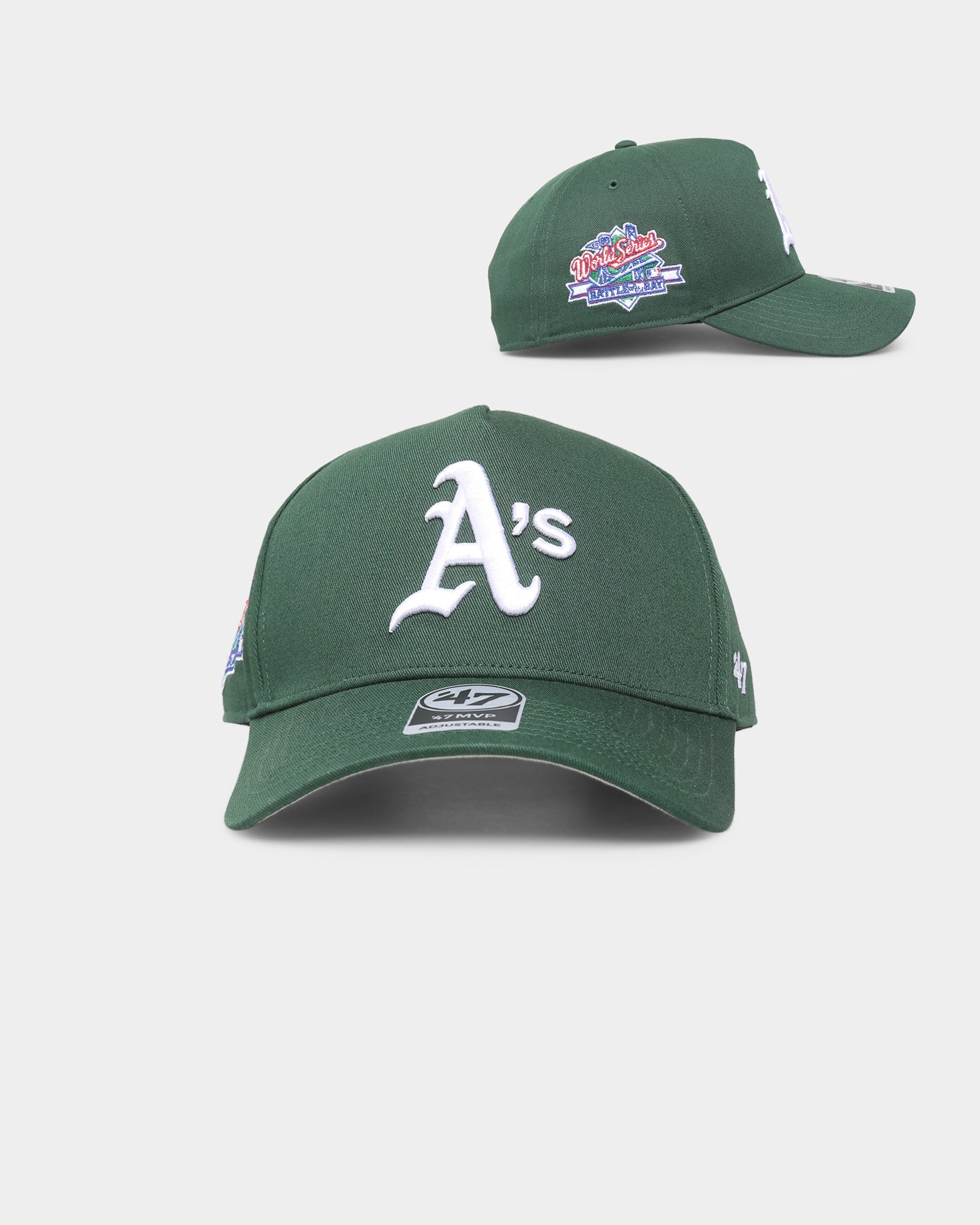 47 Brand Oakland Athletics MVP Snapback Hat - Dark Green/Red Adjustable Baseball Cap for Men & Women - Perfect for Games, Fan Gear & Streetwear Fashion