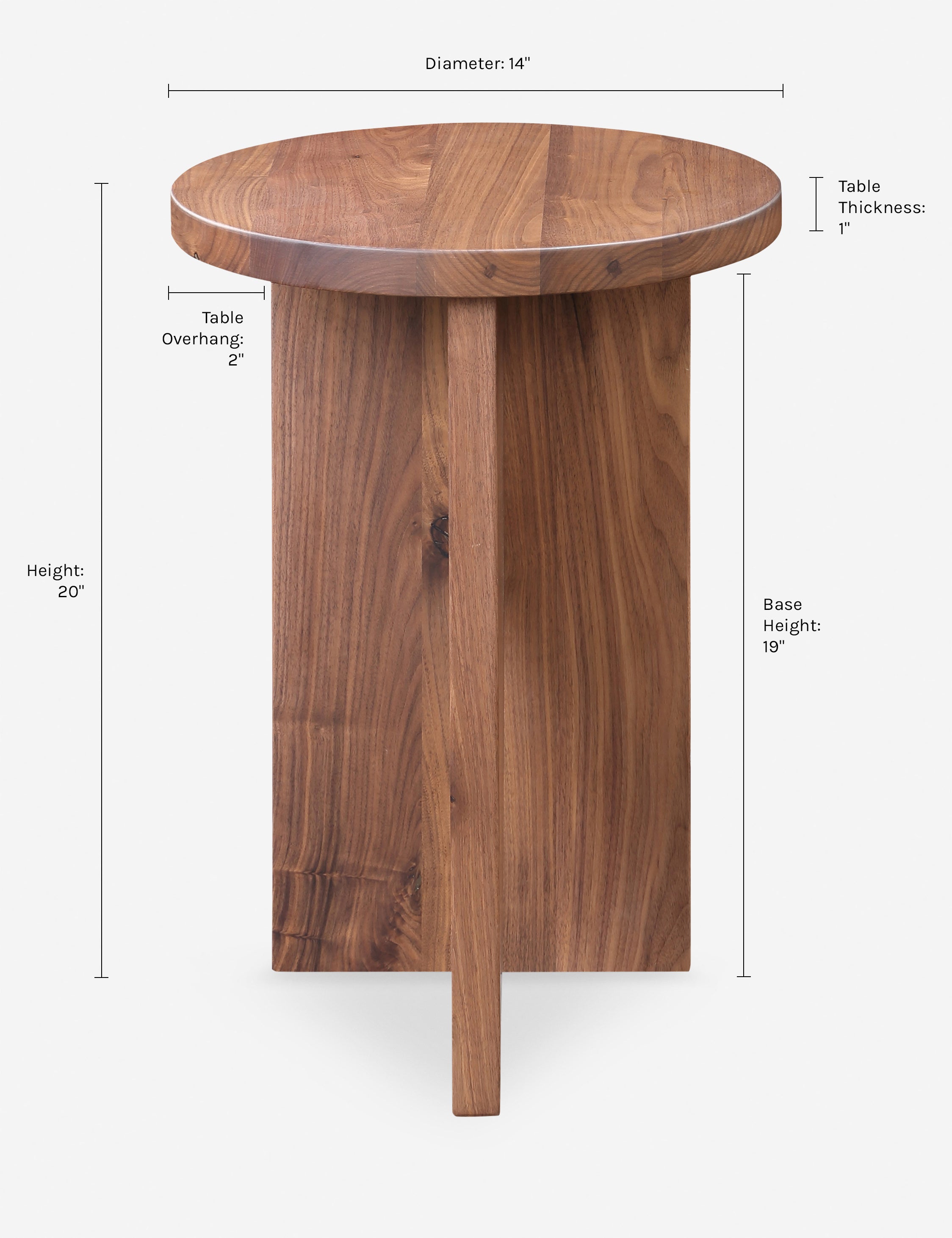 Durante Round Side Table - Modern Accent End Table for Living Room, Bedroom & Office - Small Round Coffee Table with Sturdy Metal Base - Perfect for Home Decor & Small Spaces