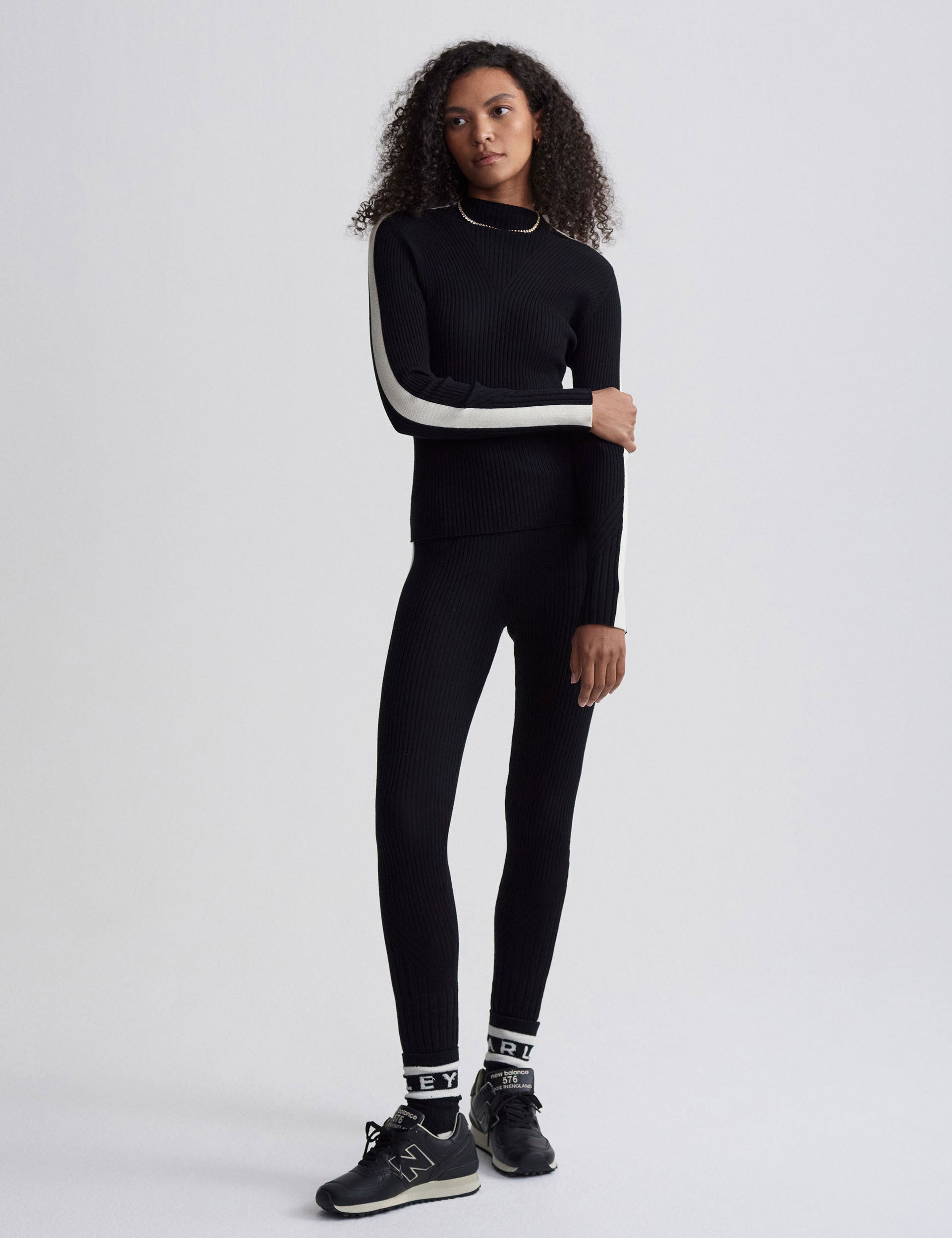 Wilshire Mock Neck Knit Sweater for Women - Soft Black Winter Pullover - Perfect for Office Wear, Casual Outfits & Holiday Parties